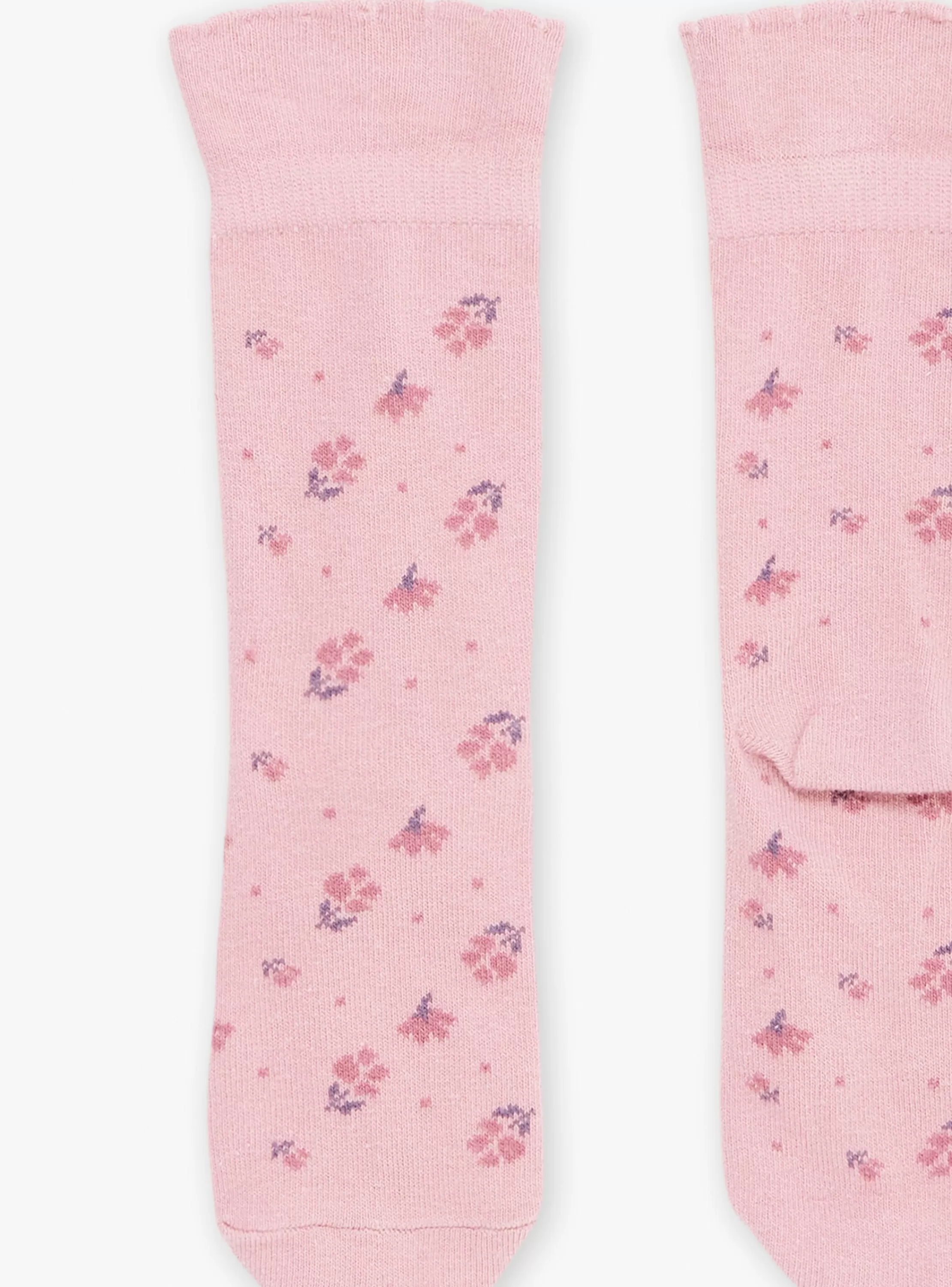 Online Sergent Major Chaussettes roses à imprimé fleuri