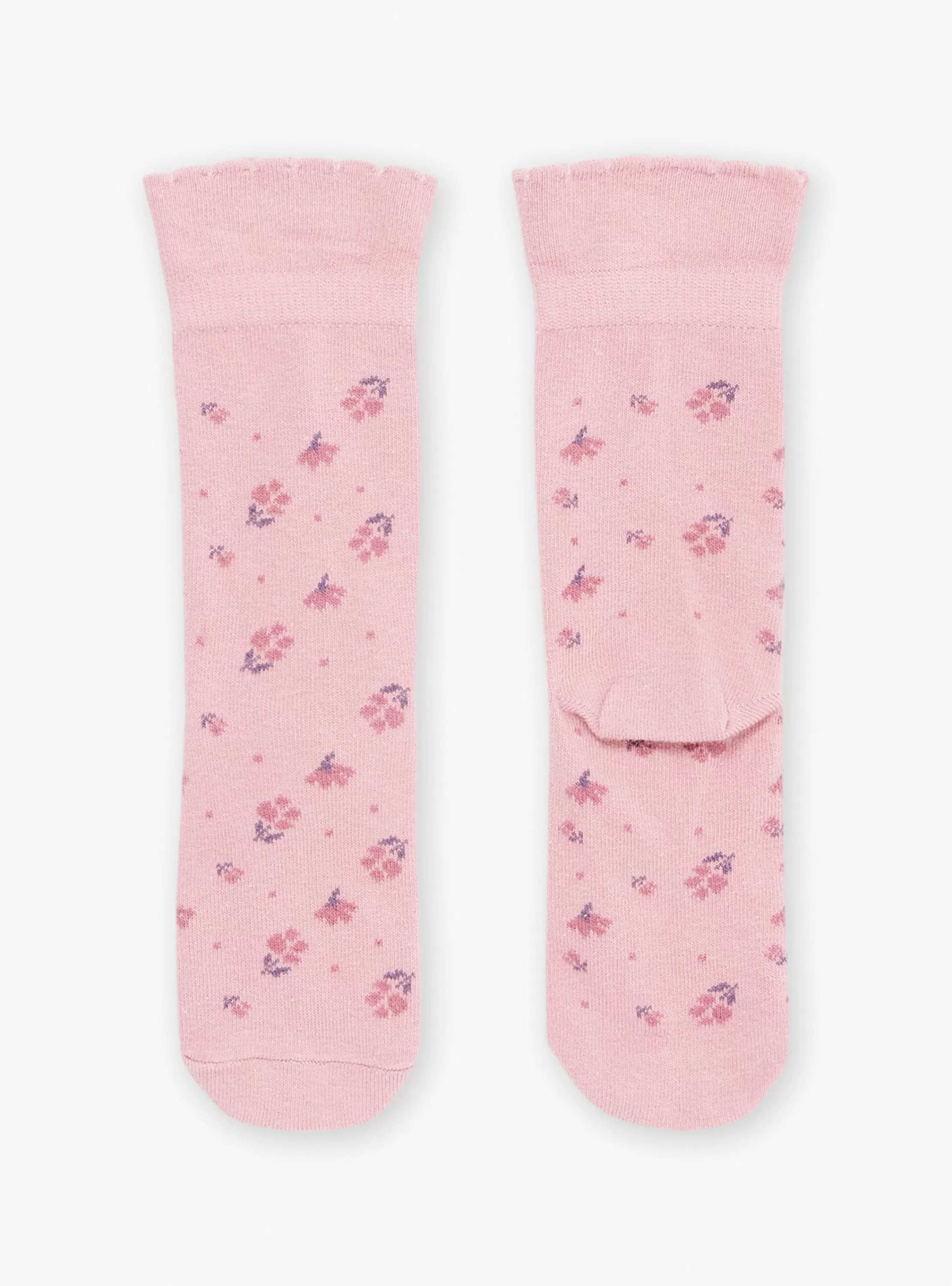 Online Sergent Major Chaussettes roses à imprimé fleuri