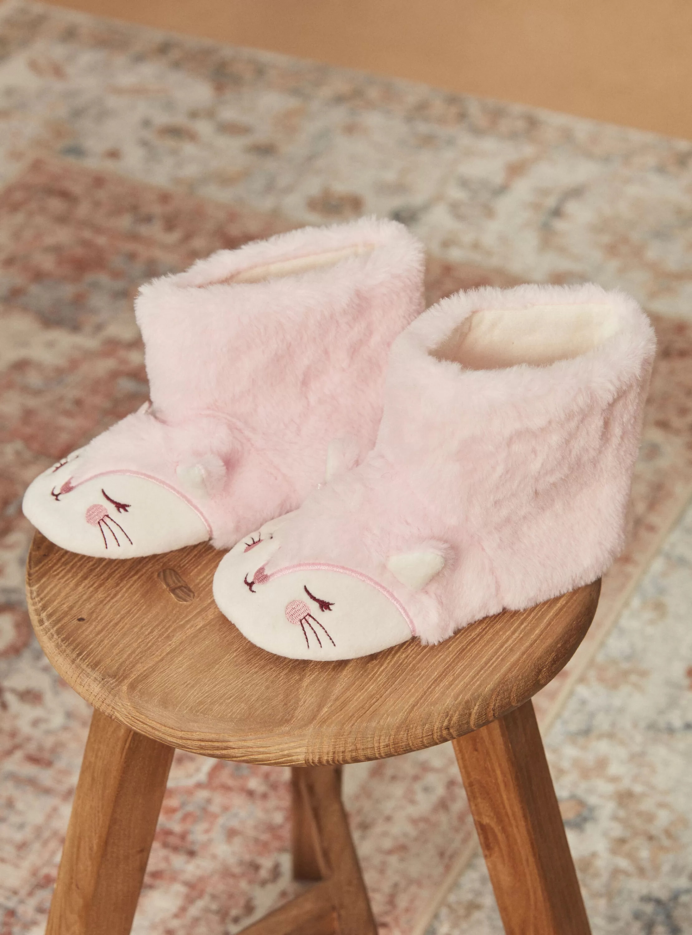Sale Sergent Major Chaussons 3D rose forme lapin
