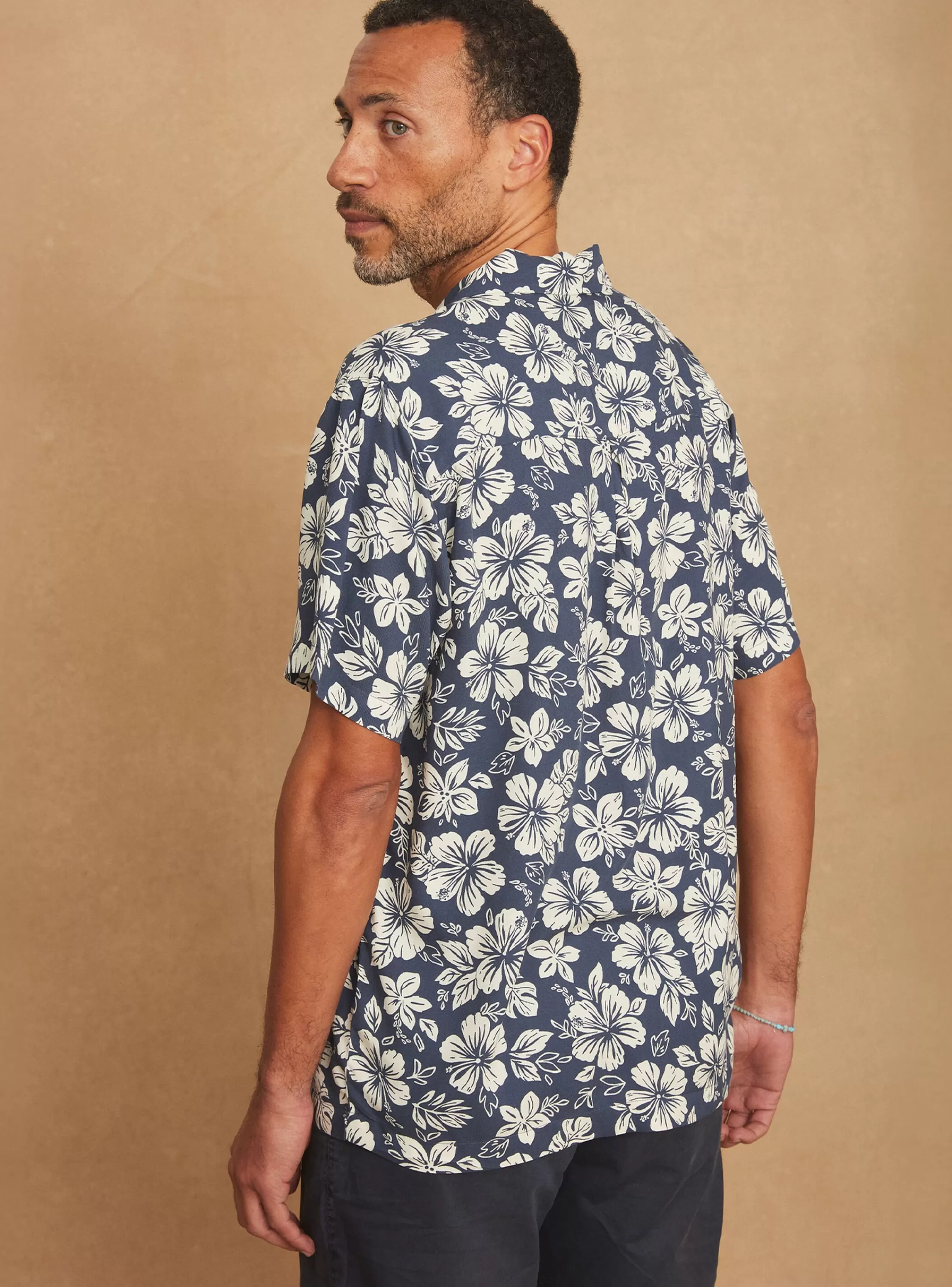 Discount Sergent Major Chemise bleu marine à imprimé fleuri