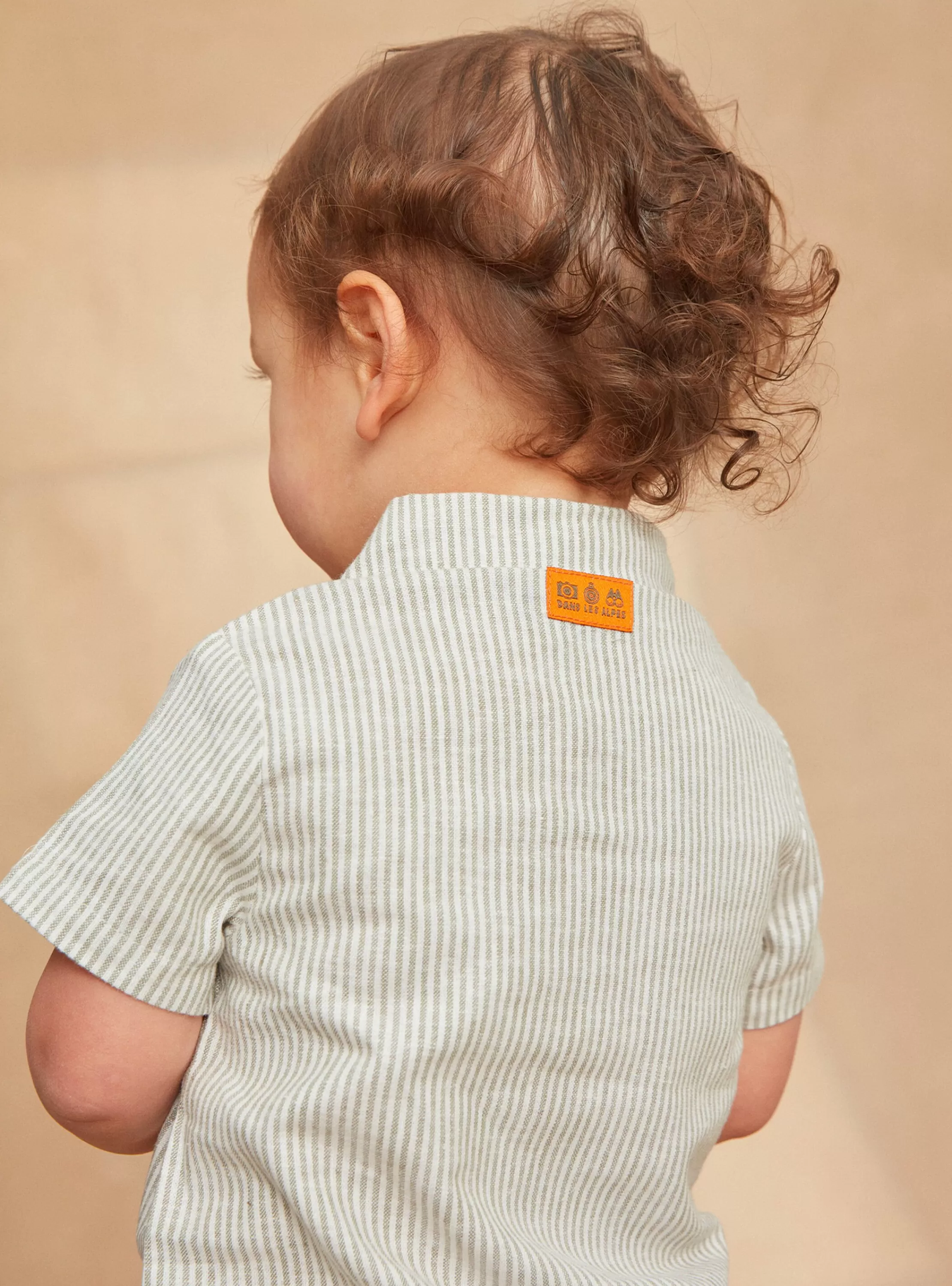Discount Sergent Major Chemise écrue rayée
