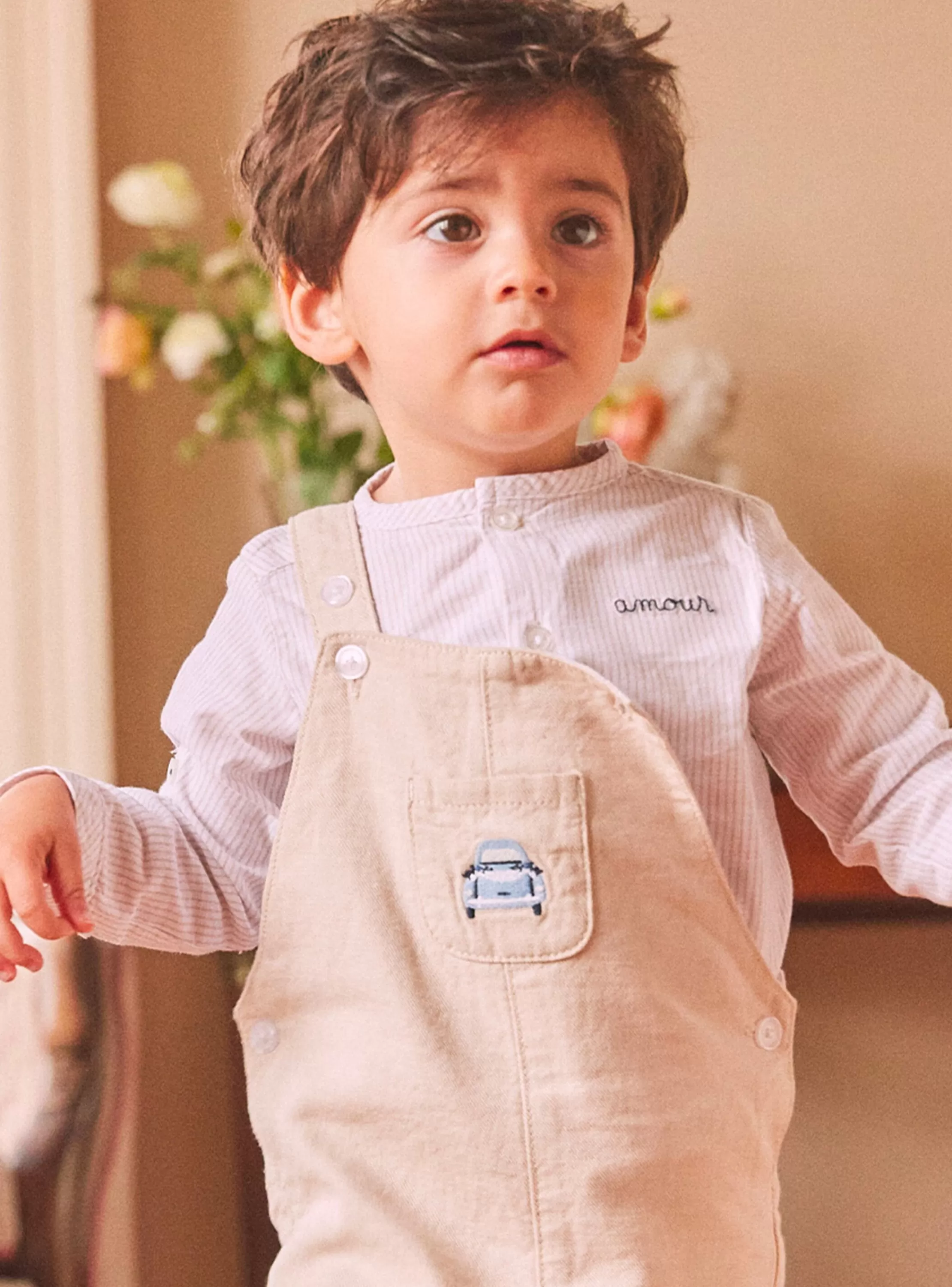 Sale Sergent Major Chemise rayée brodée