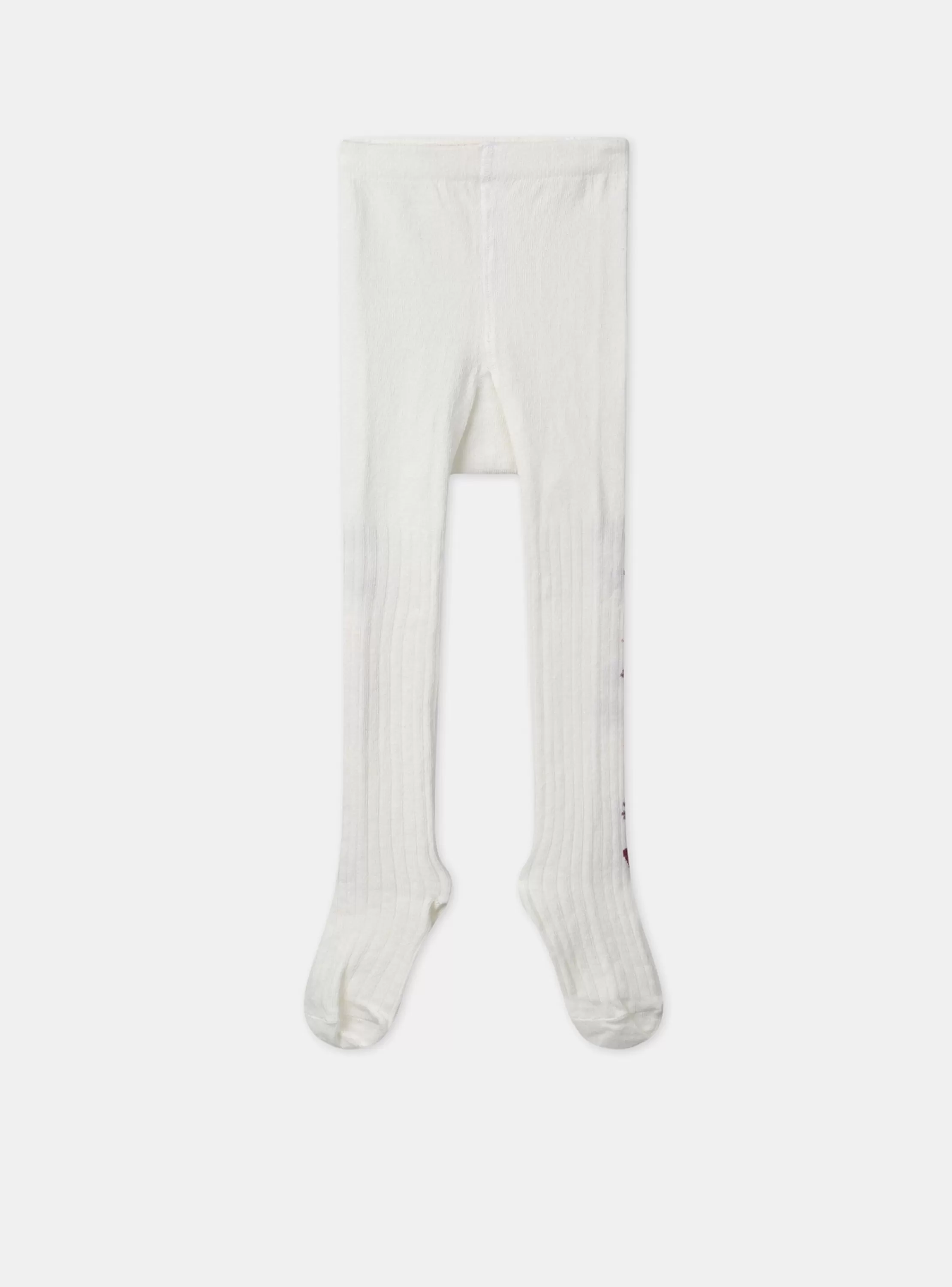 Store Sergent Major Collants écrus maille côtelée
