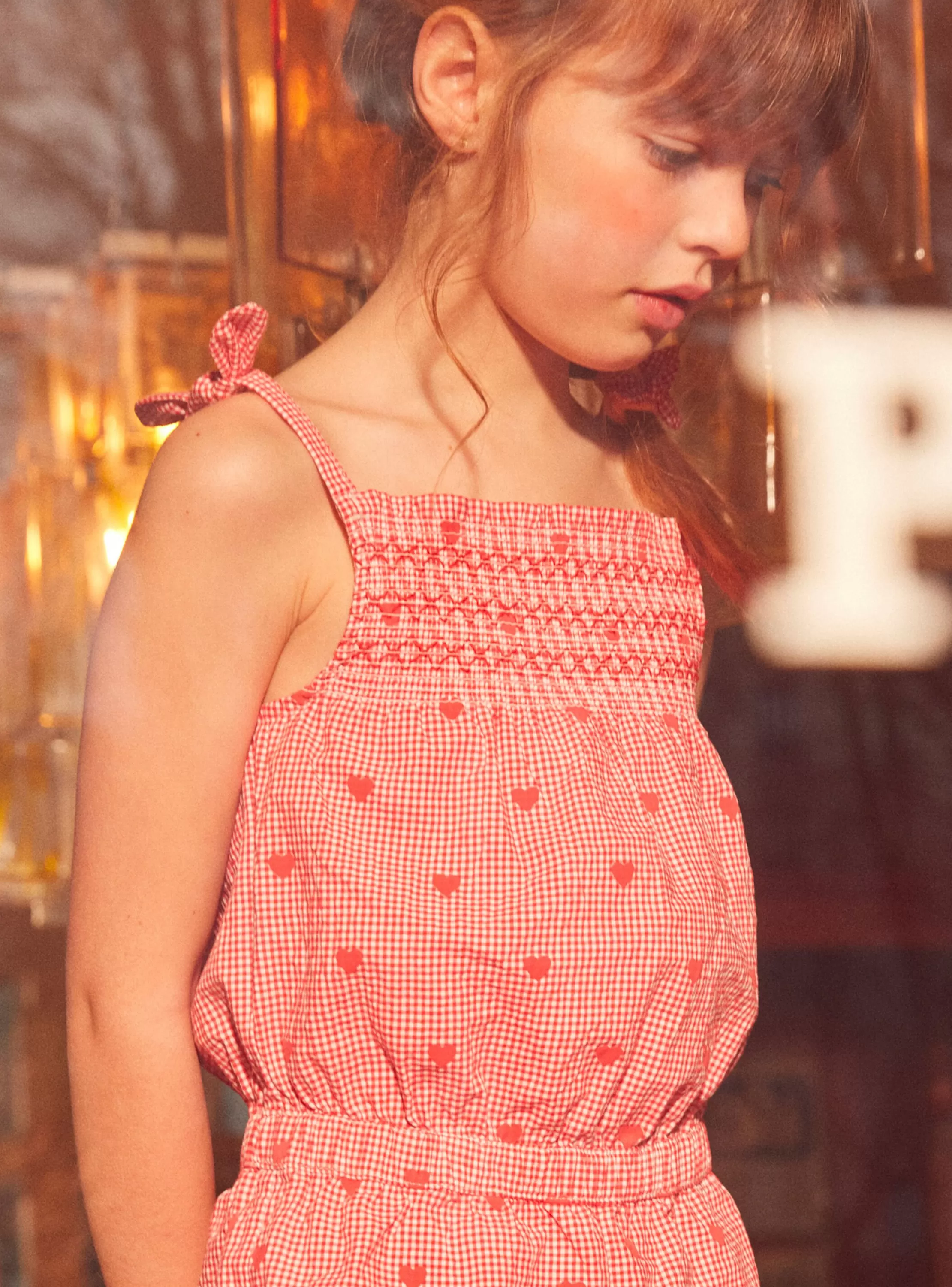 Hot Sergent Major Combishort Coeur Vichy
