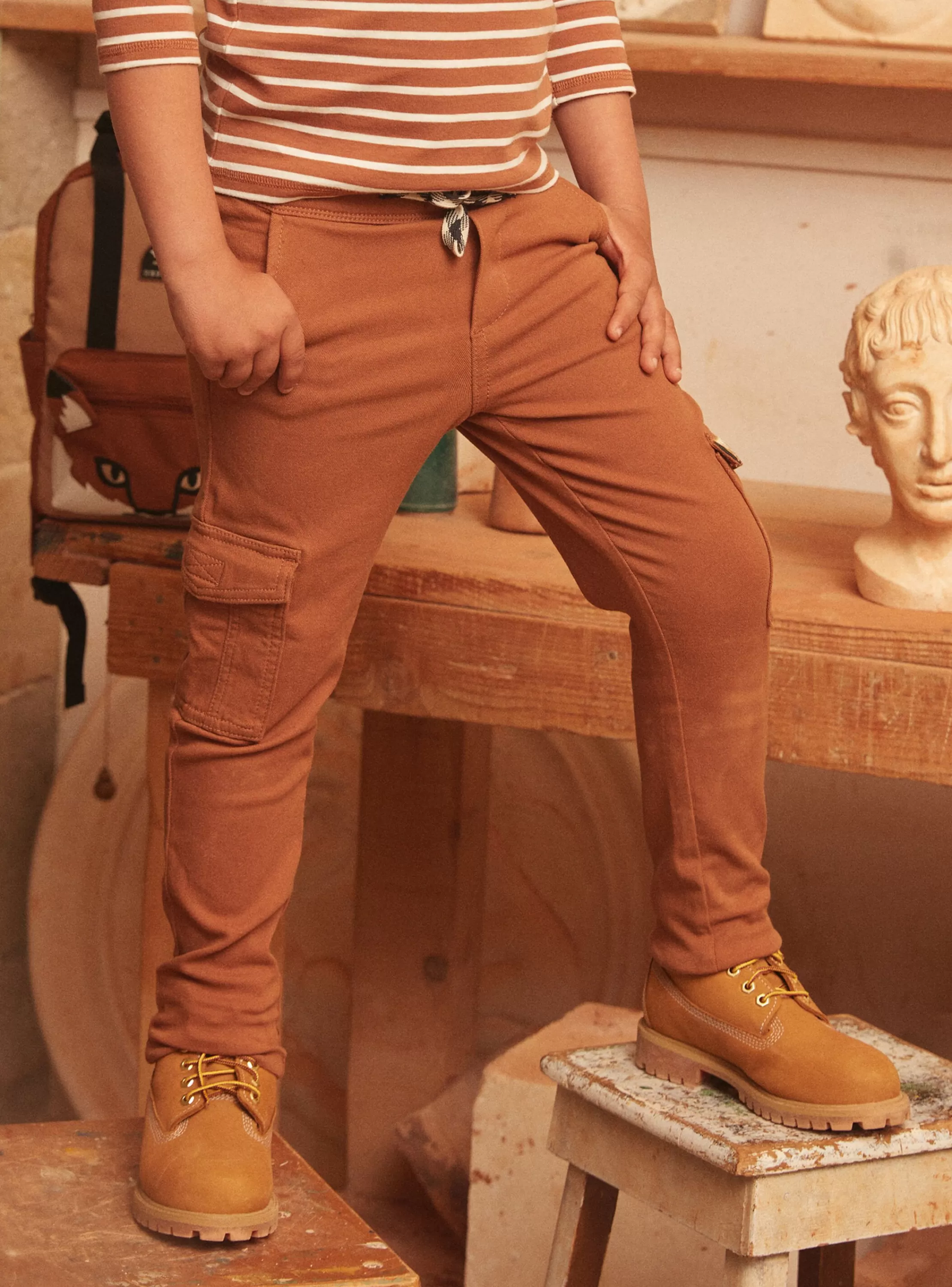 Fashion Sergent Major Comfort Pants Marron
