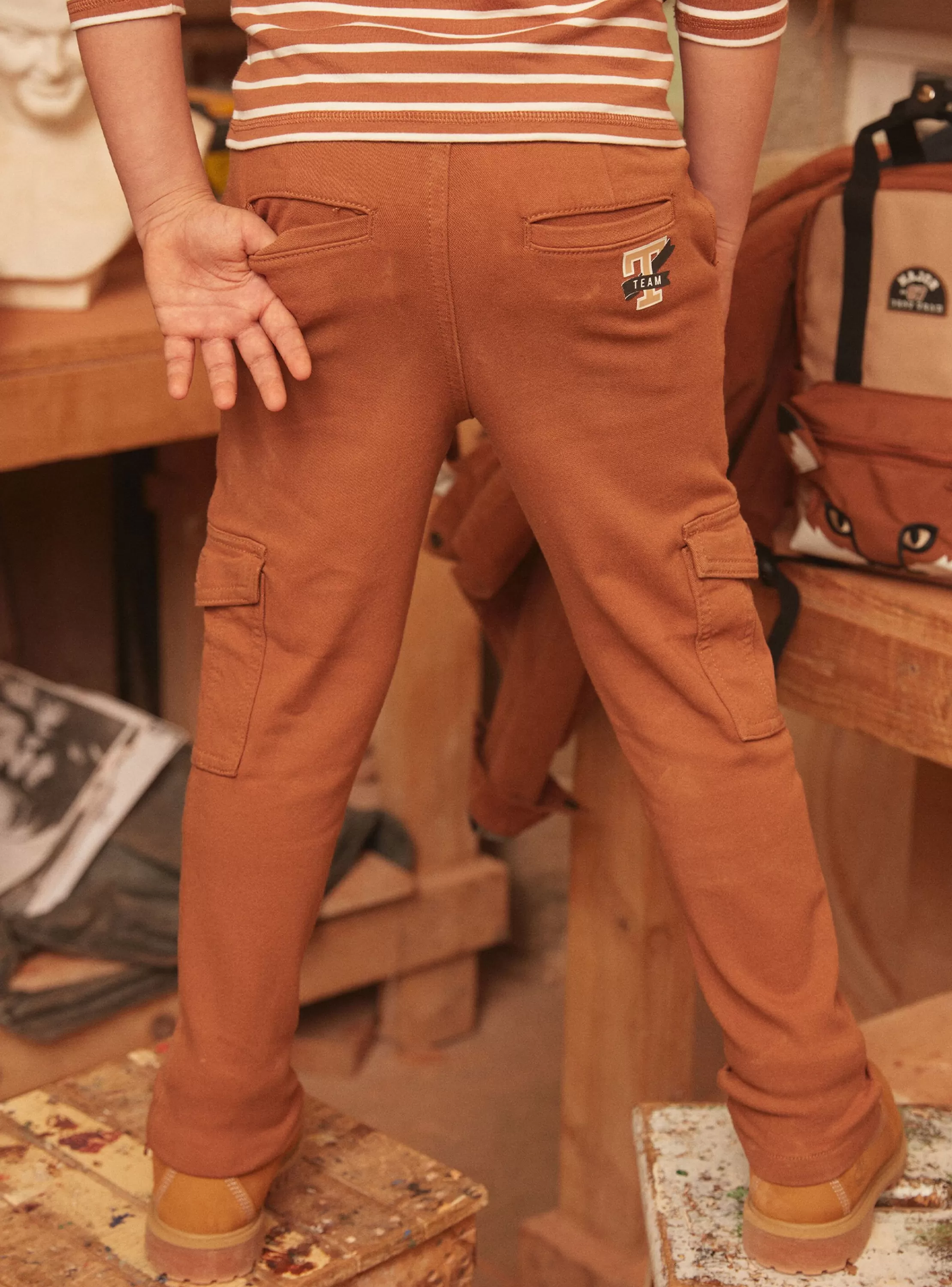 Fashion Sergent Major Comfort Pants Marron
