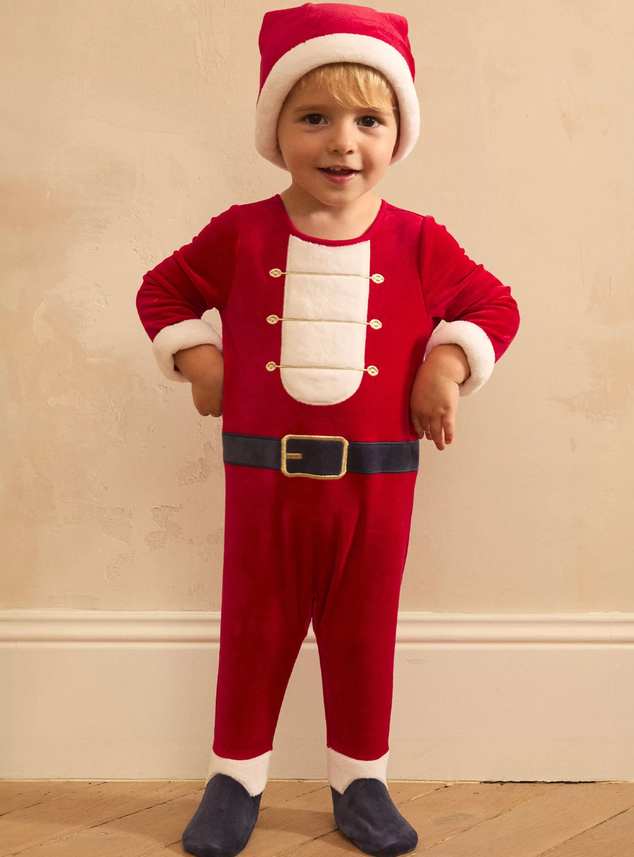 Online Sergent Major Dors-bien en velours avec bonnet de Noël