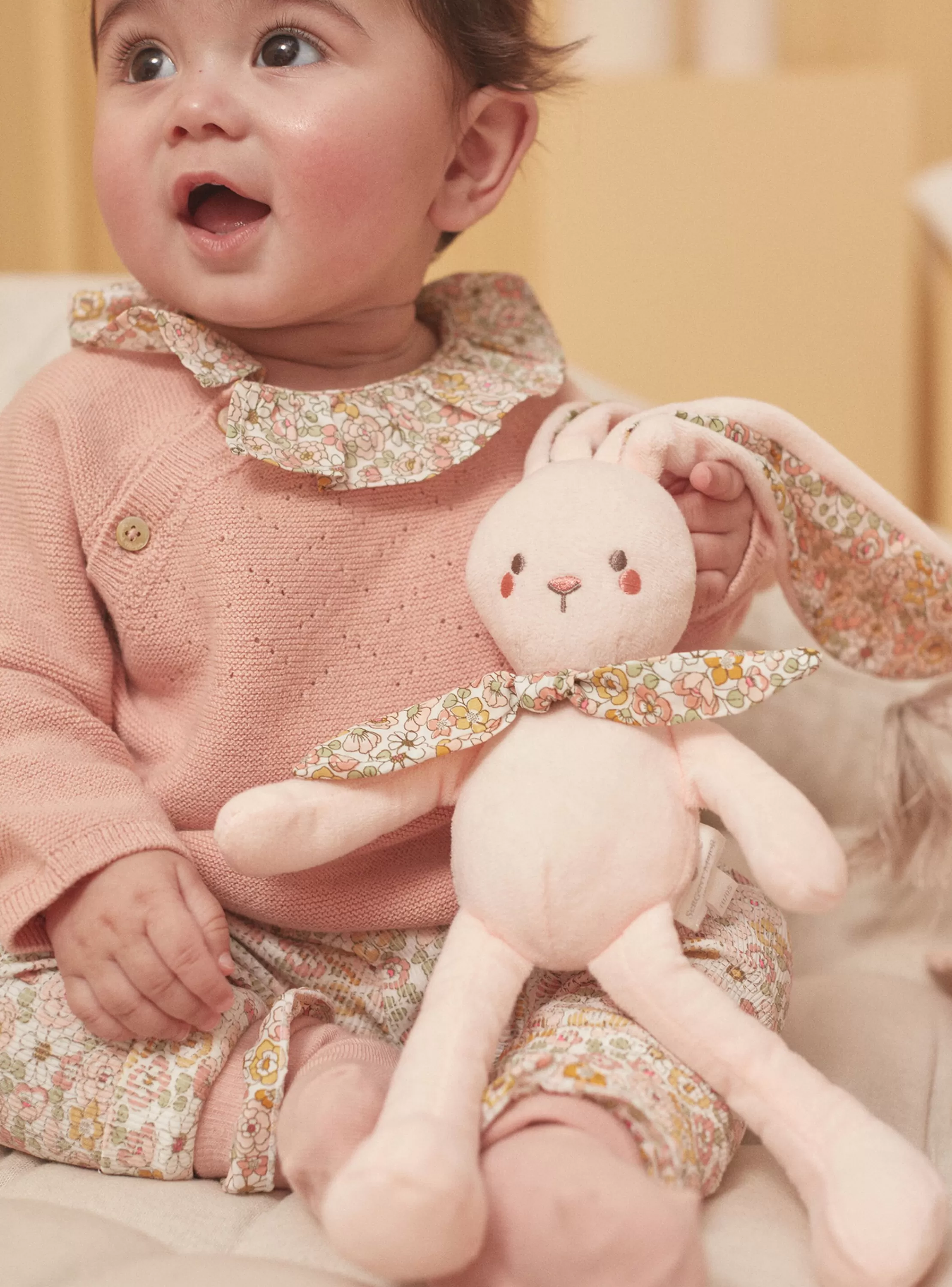 Clearance Sergent Major Doudou de naissance lapin rose poudré