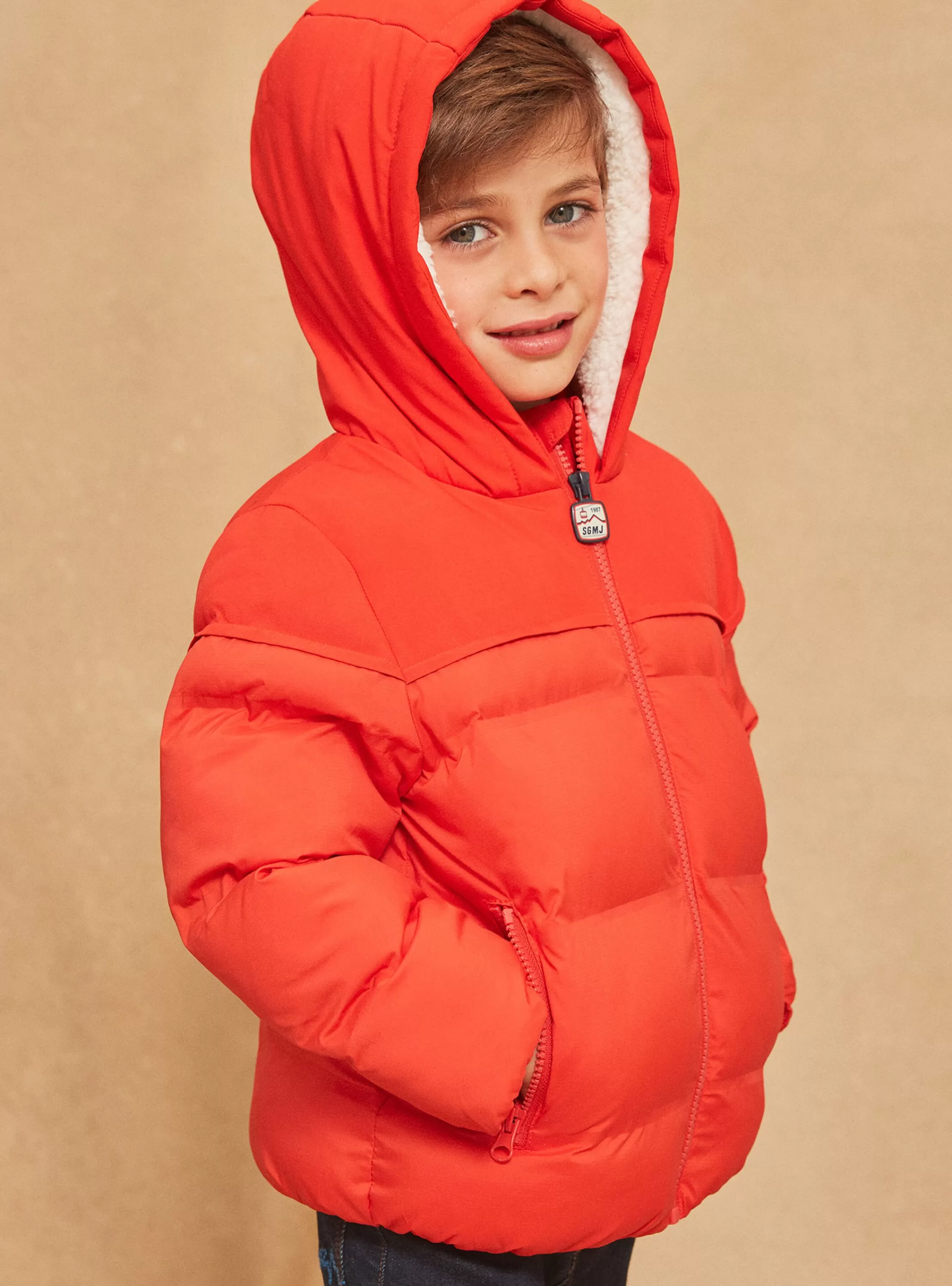 Best Sale Sergent Major Doudoune rouge à capuche