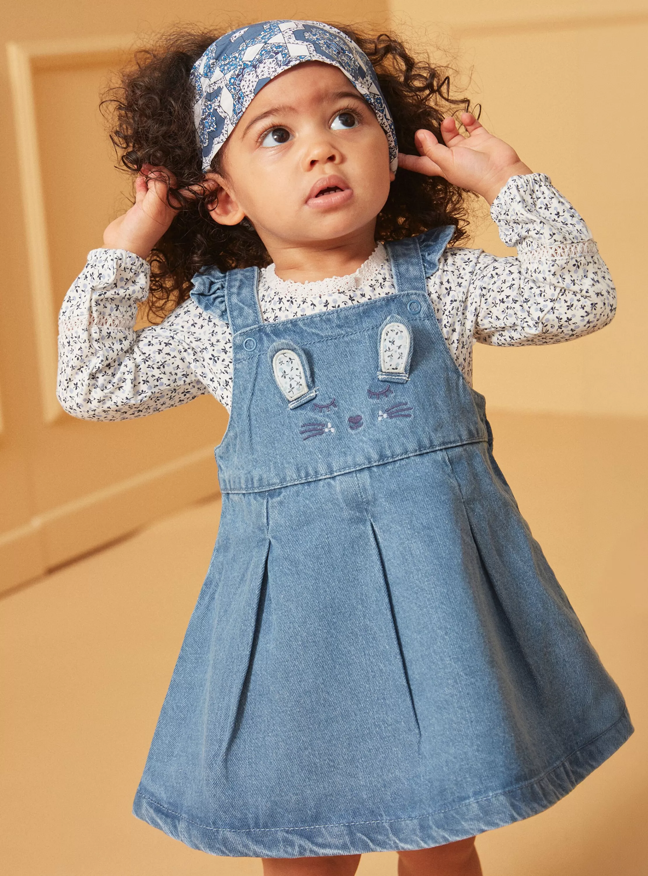 Cheap Sergent Major Ensemble body et robe chasuble bleu et écru