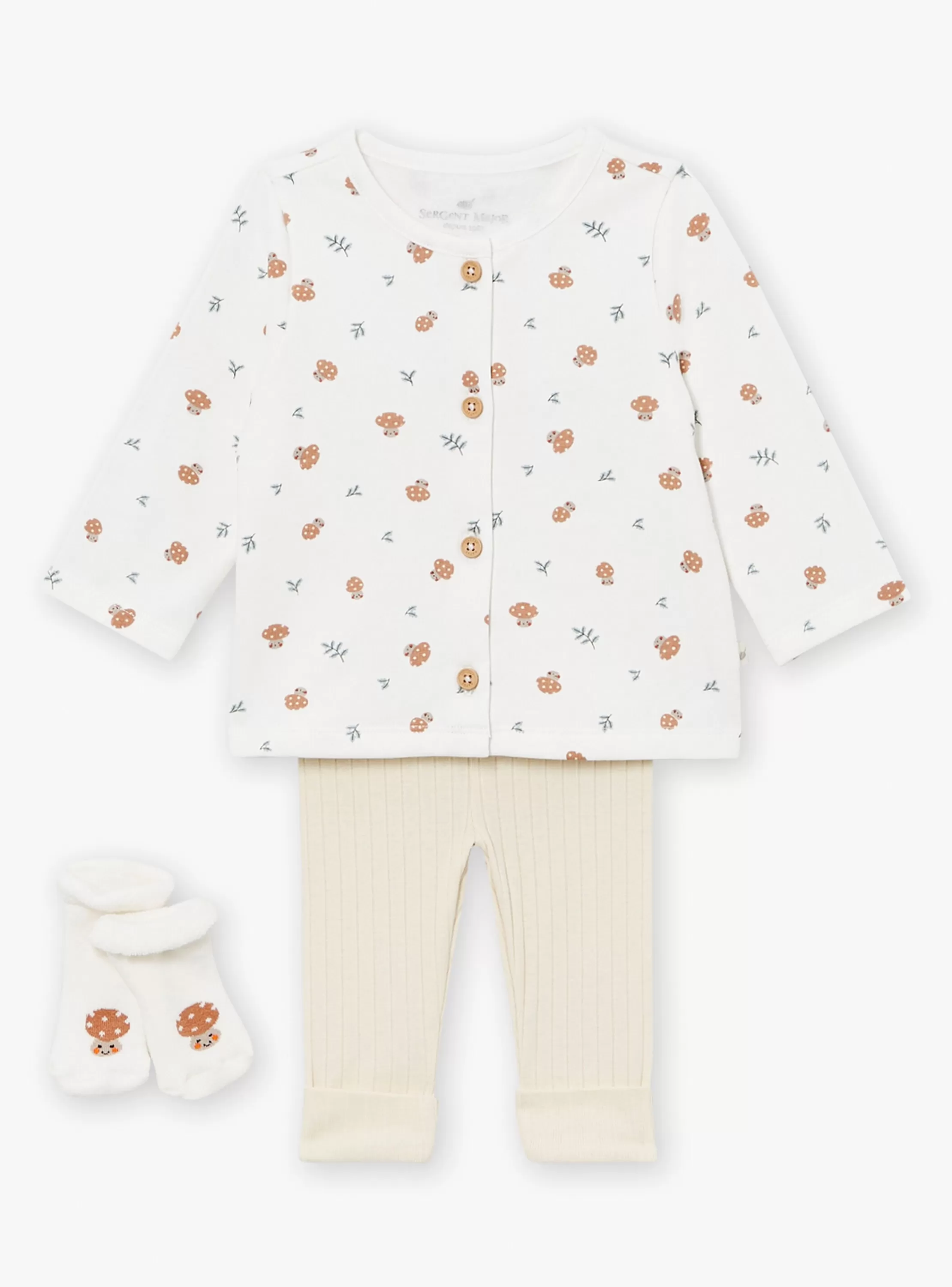 Cheap Sergent Major Ensemble gilet, pantalon et chaussettes écru et grège