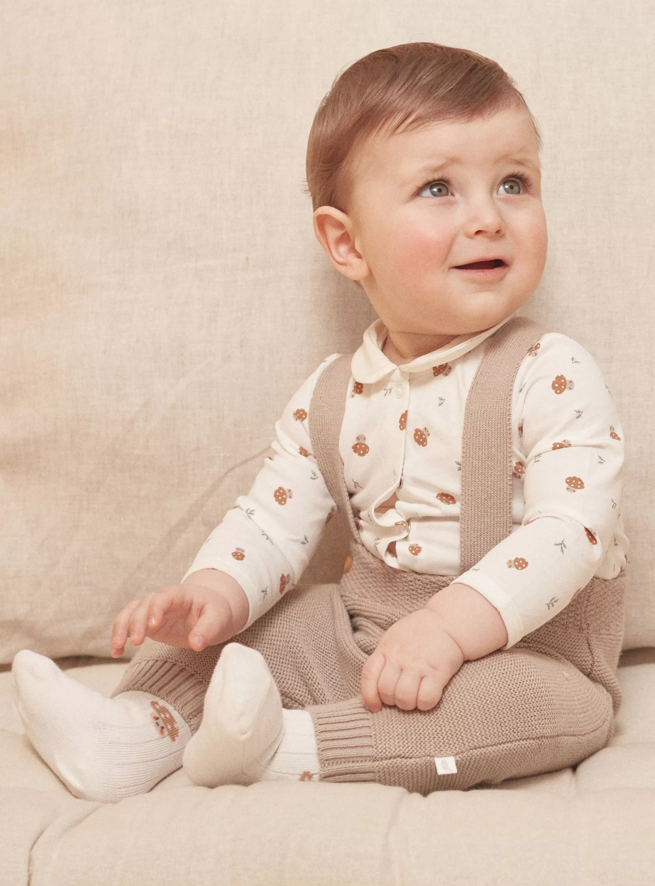 Hot Sergent Major Ensemble pantalon, body et chaussettes beige et blanc