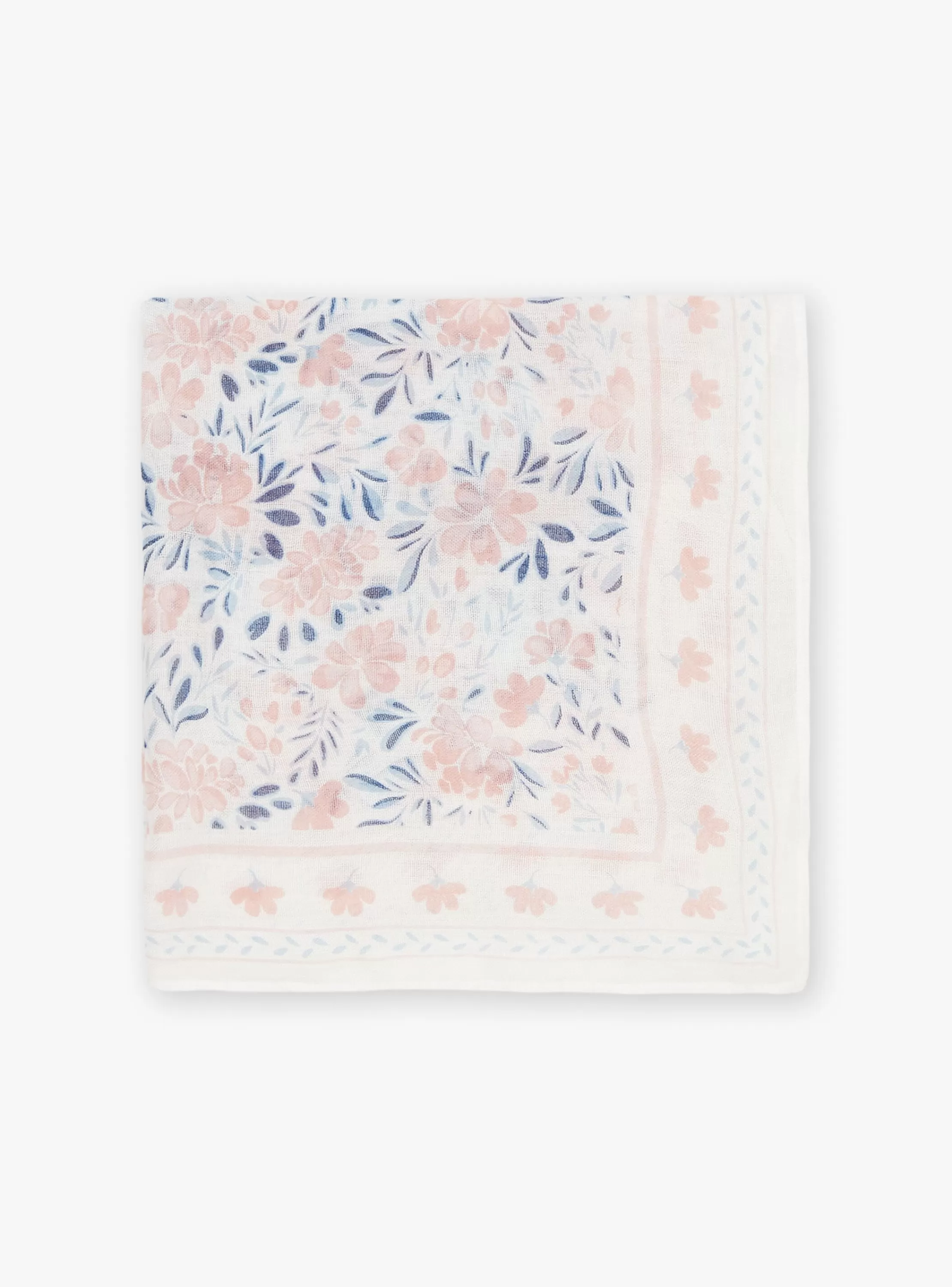 Flash Sale Sergent Major Foulard écru et rose à imprimé fleuri