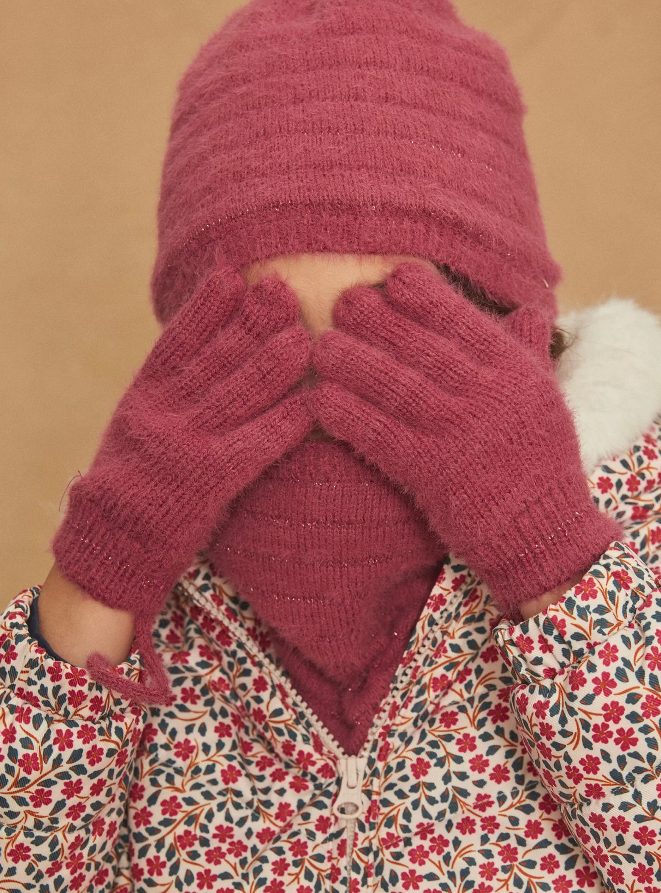 Cheap Sergent Major Gants rose en tricot