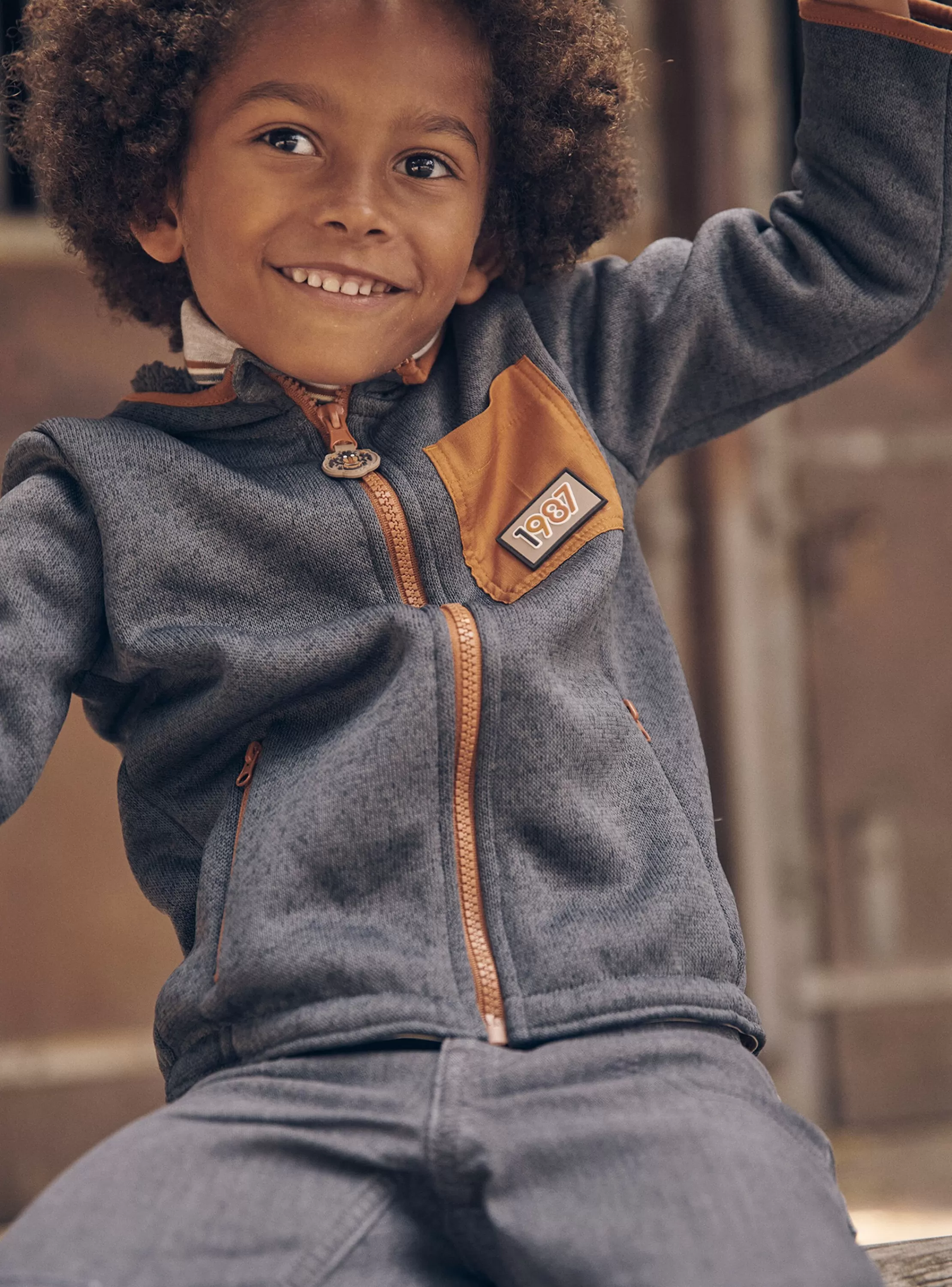Sale Sergent Major Gilet à capuche gris chiné