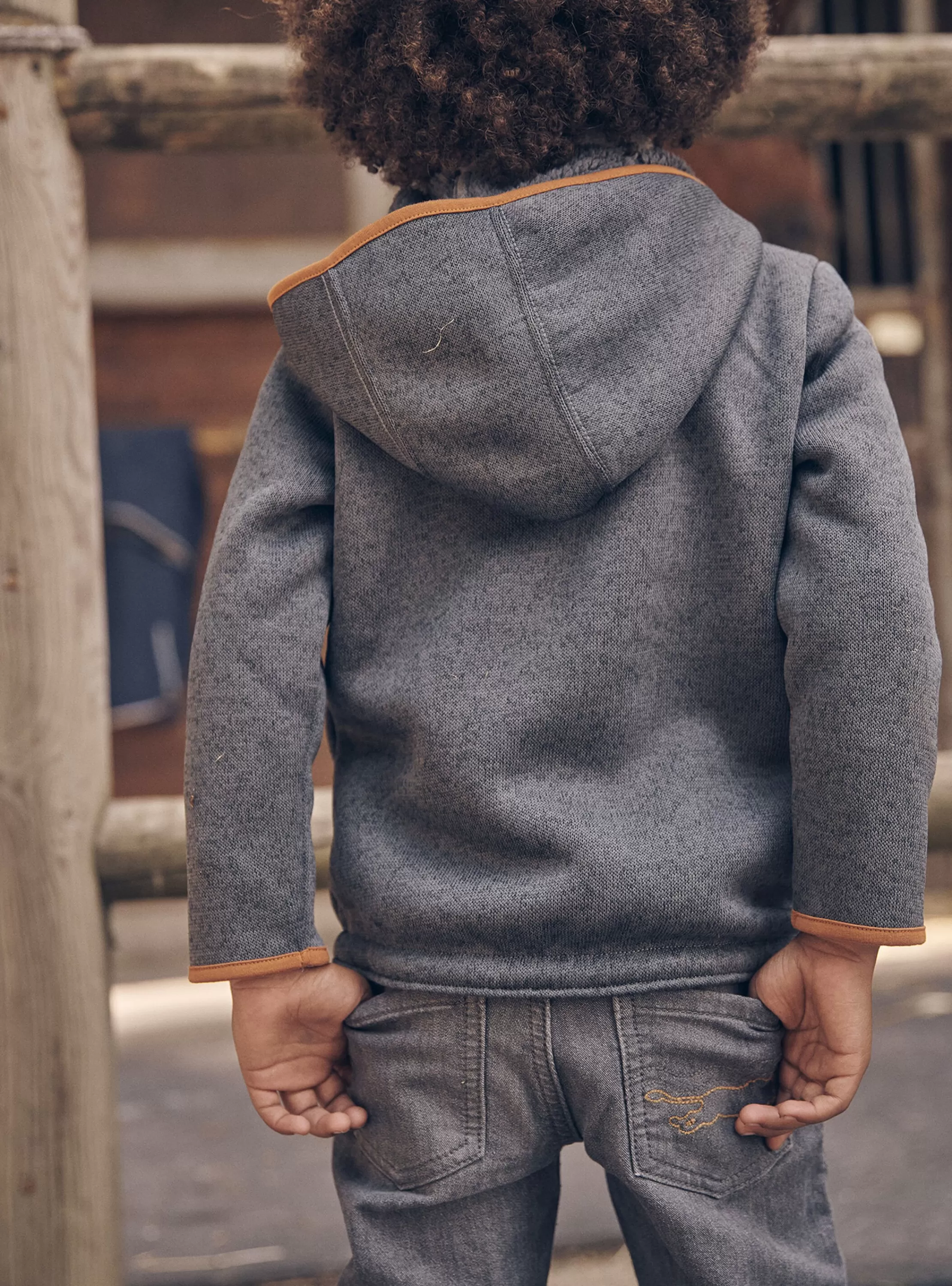 Sale Sergent Major Gilet à capuche gris chiné