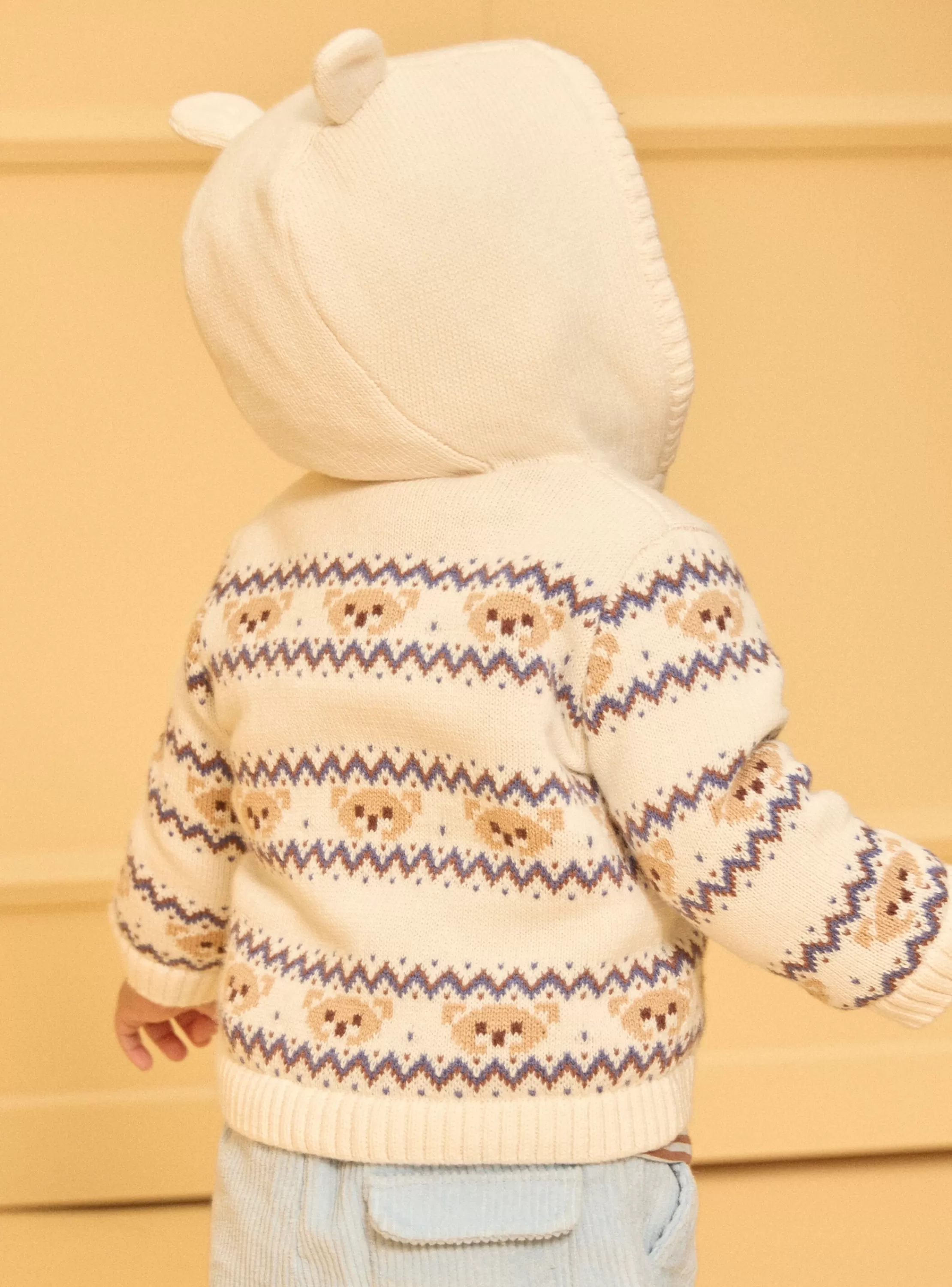 Clearance Sergent Major Gilet à capuche jacquard animaux