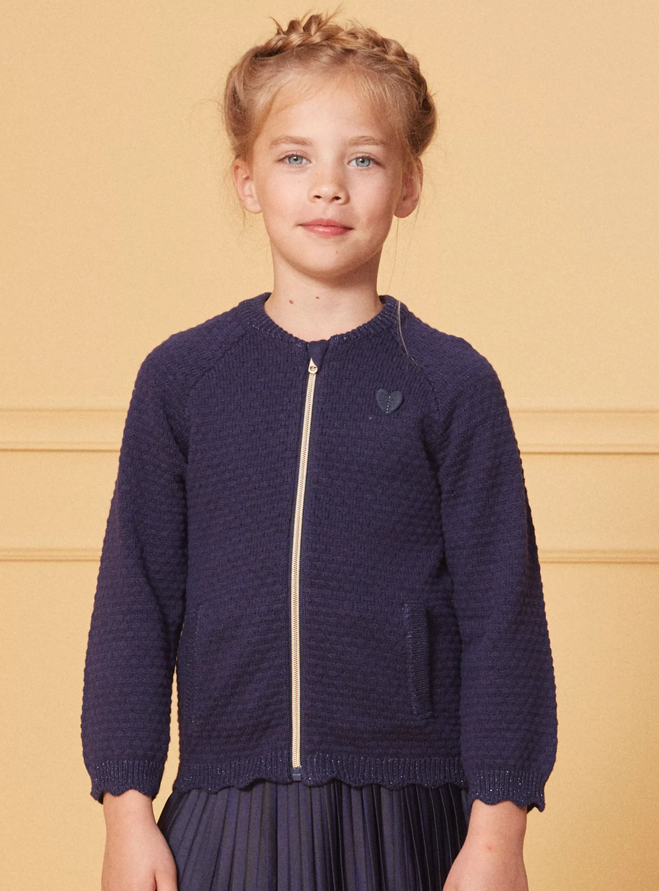 New Sergent Major Gilet en maille bleu