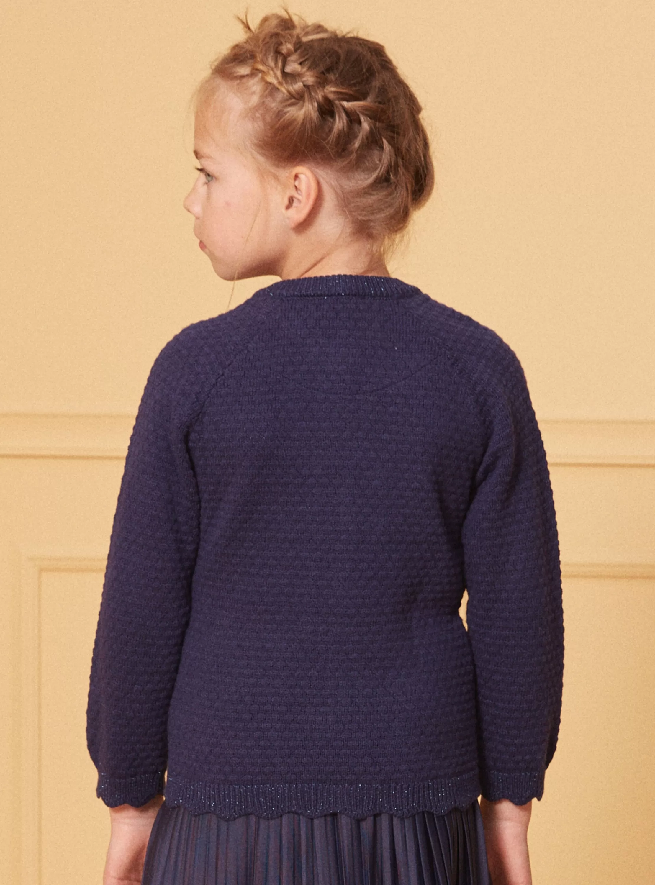 New Sergent Major Gilet en maille bleu