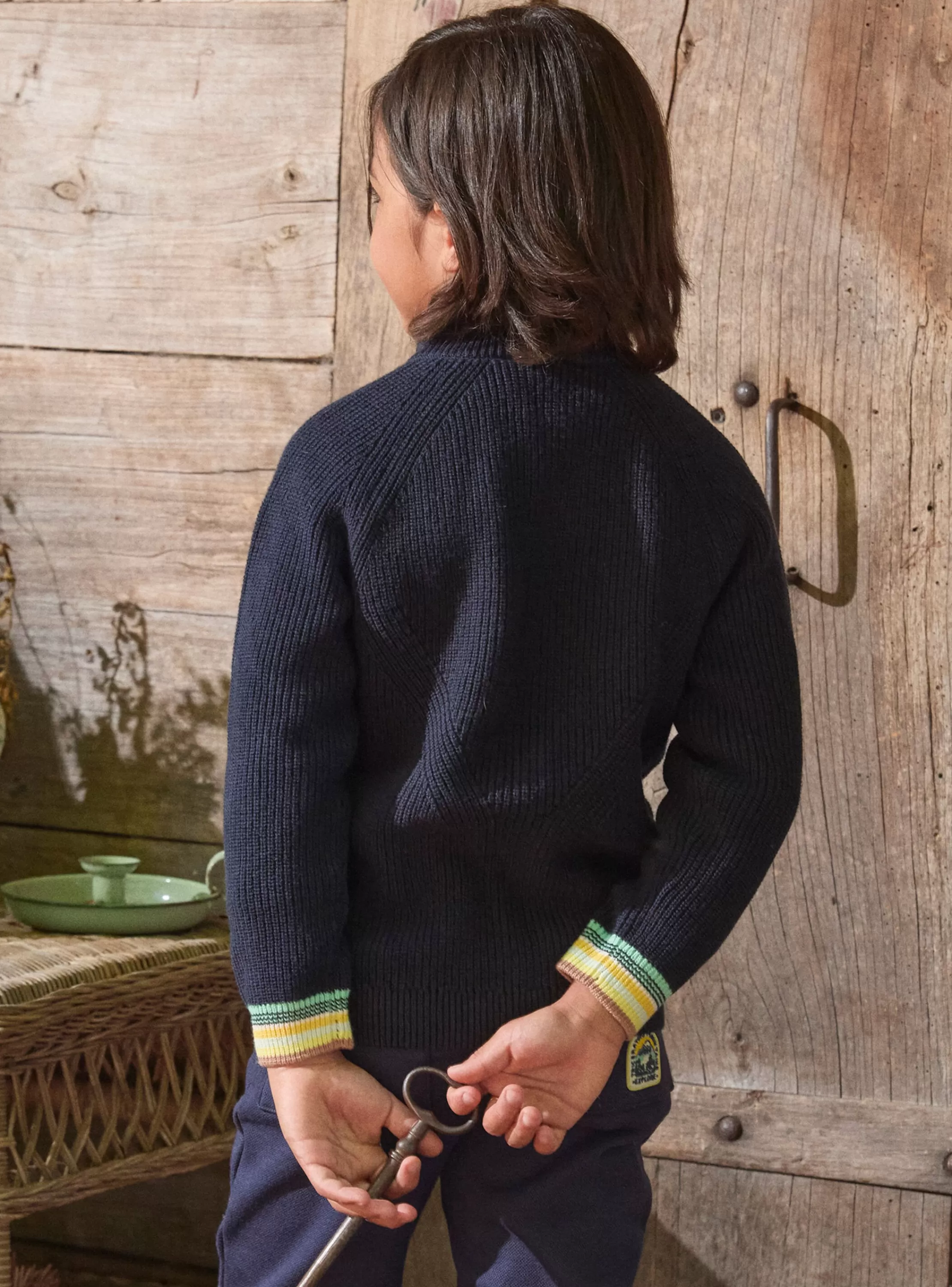 Shop Sergent Major Gilet en maille bleu marine