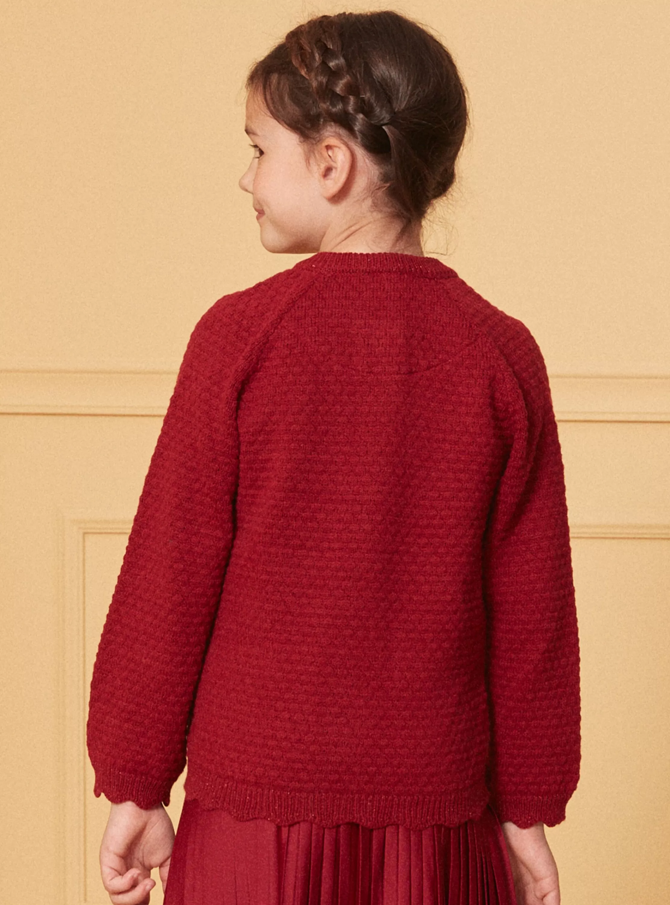 Fashion Sergent Major Gilet en maille rouge