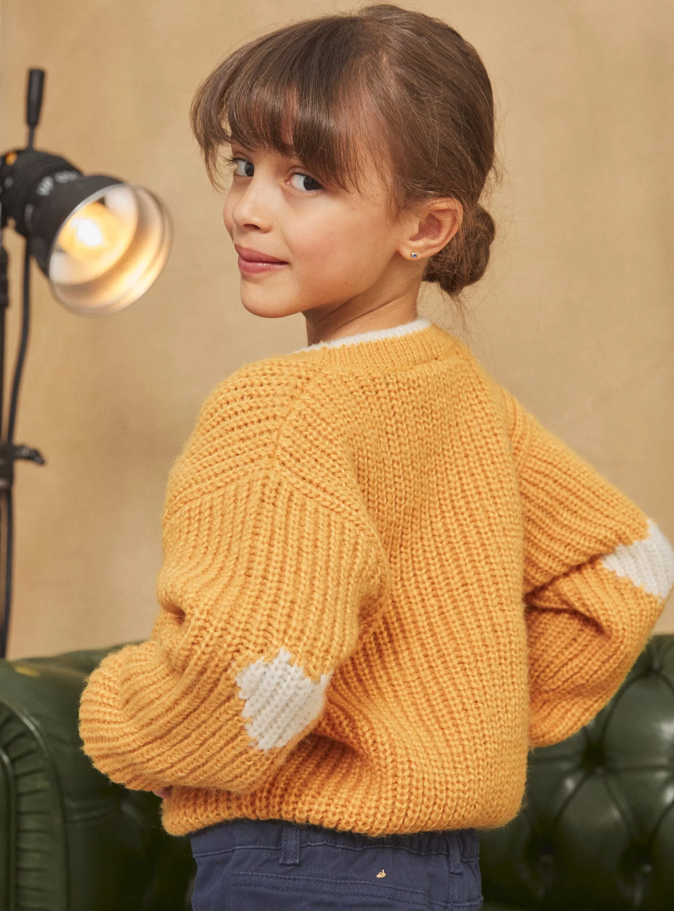 Fashion Sergent Major Gilet ocre