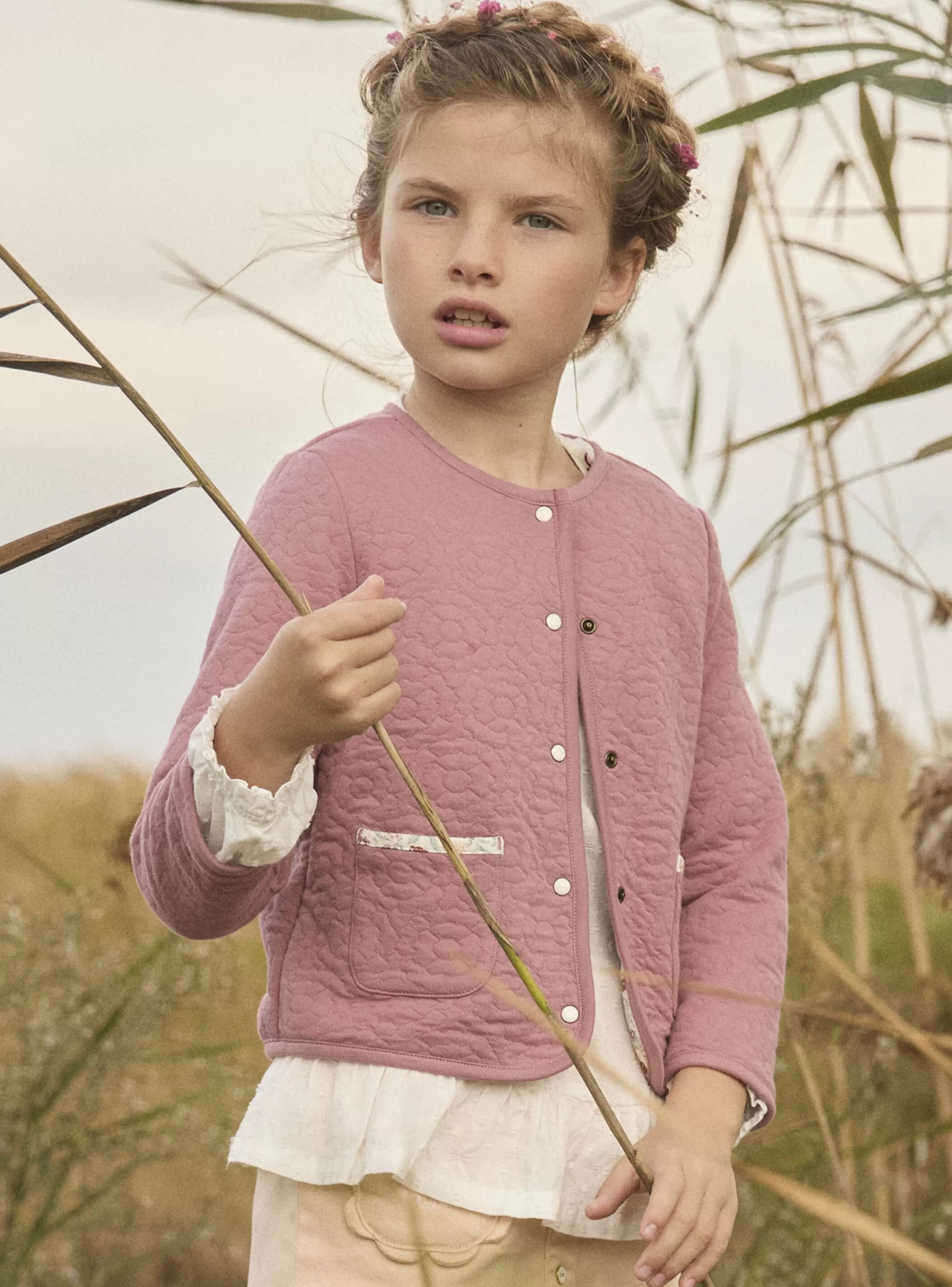 Best Sale Sergent Major Gilet reversible fleur