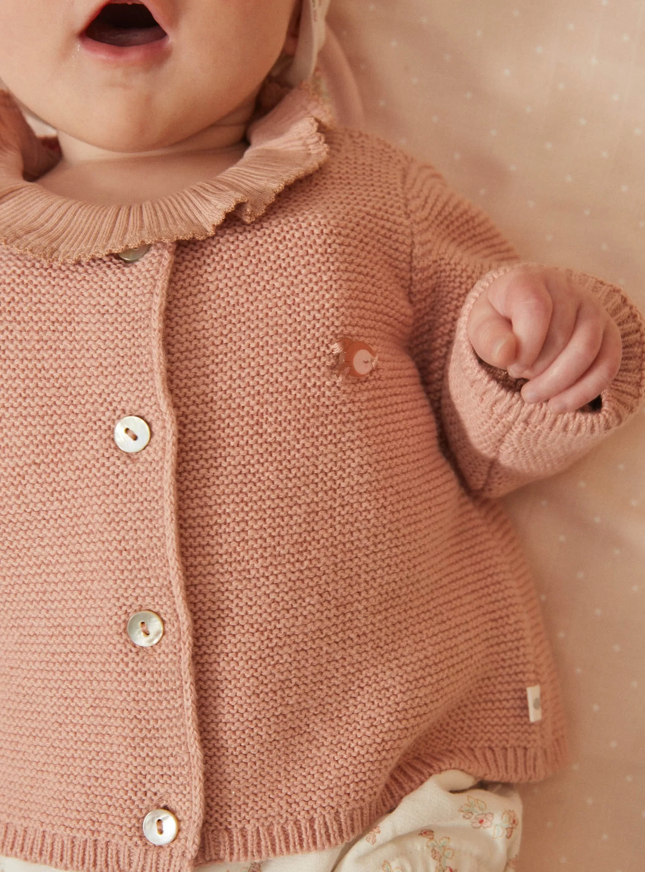 Flash Sale Sergent Major Gilet rose ancien en point mousse