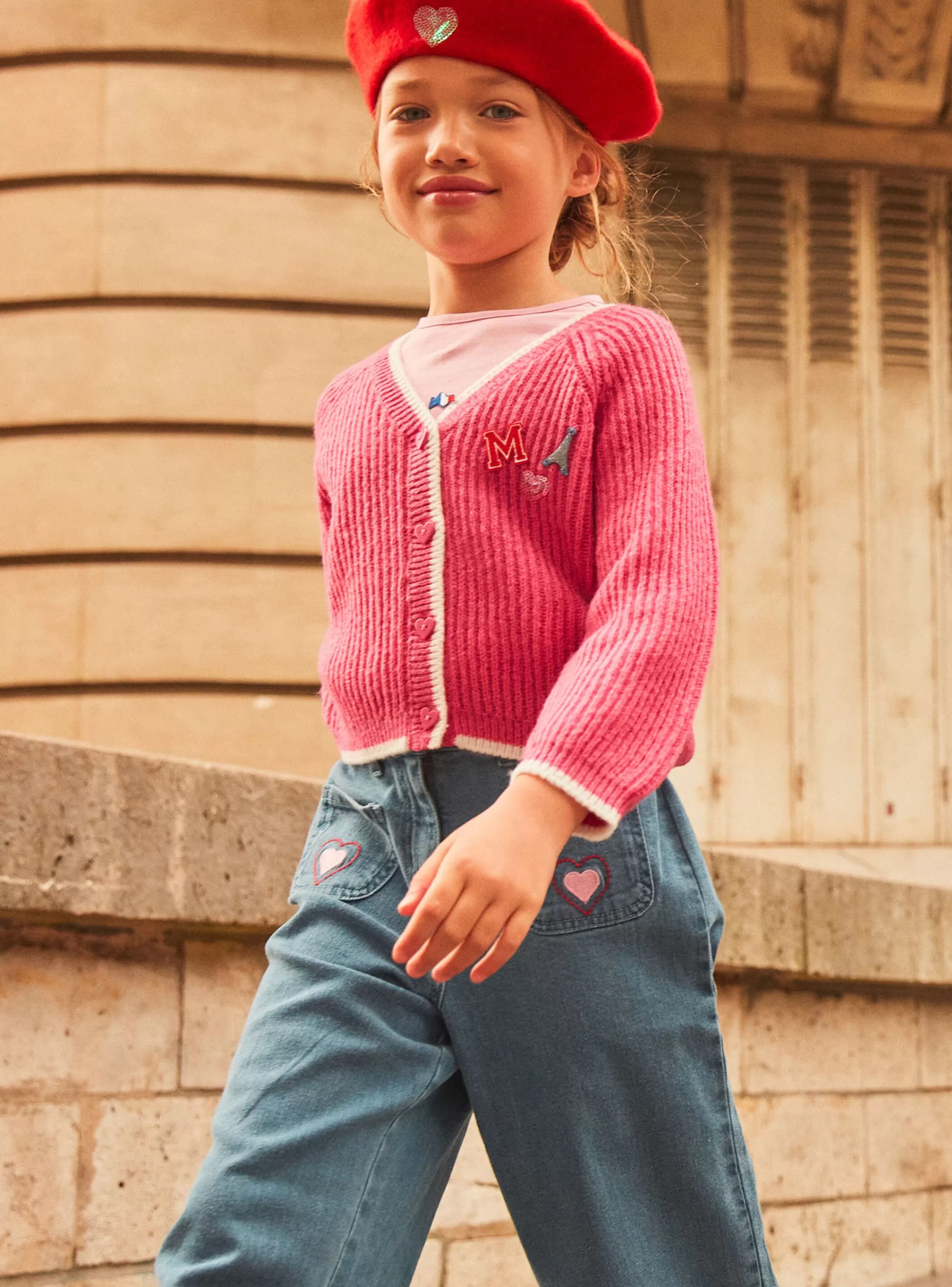 Discount Sergent Major Gilet rose pétunia en tricot