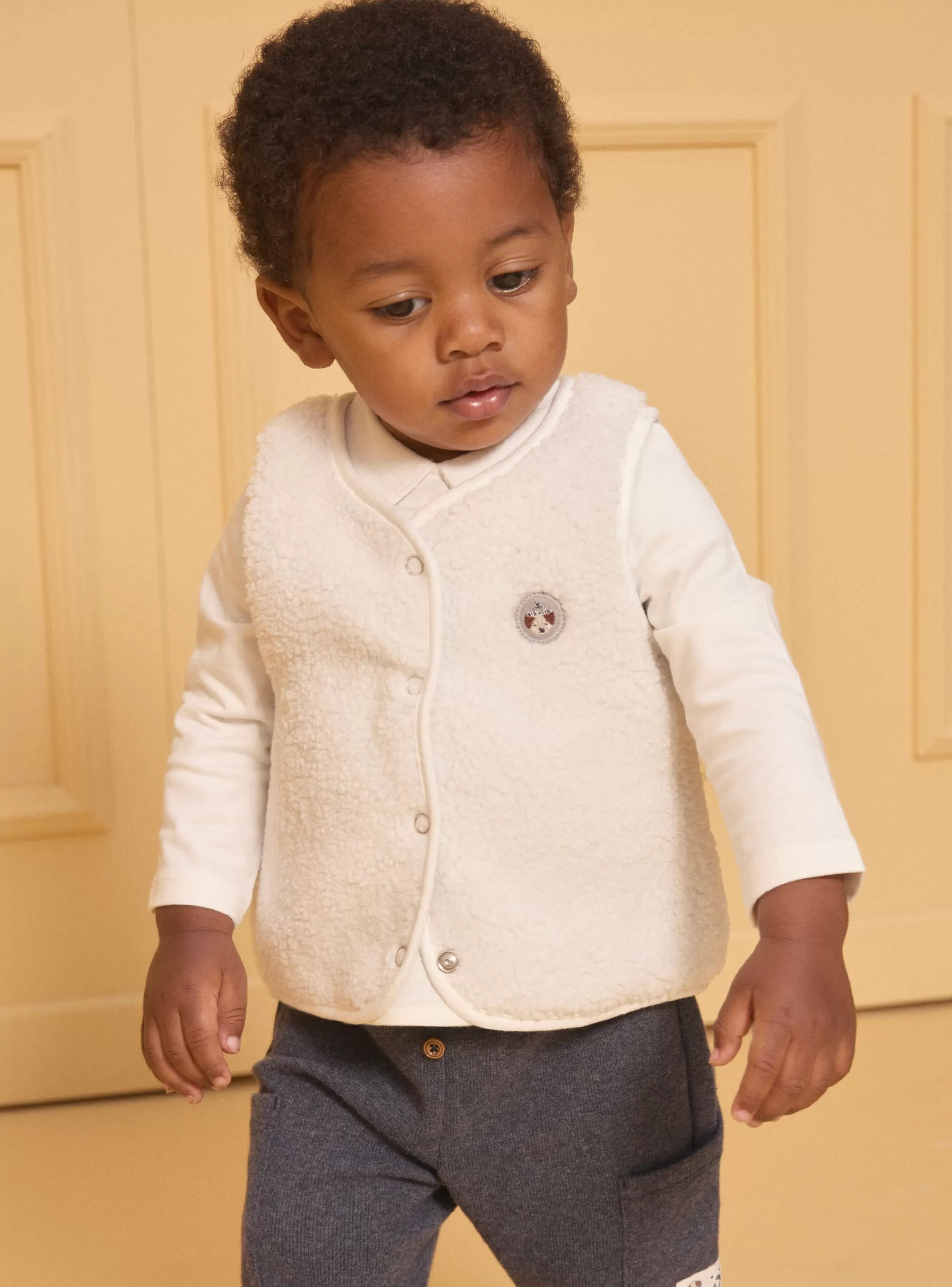 Shop Sergent Major Gilet sans manches réversible carreaux