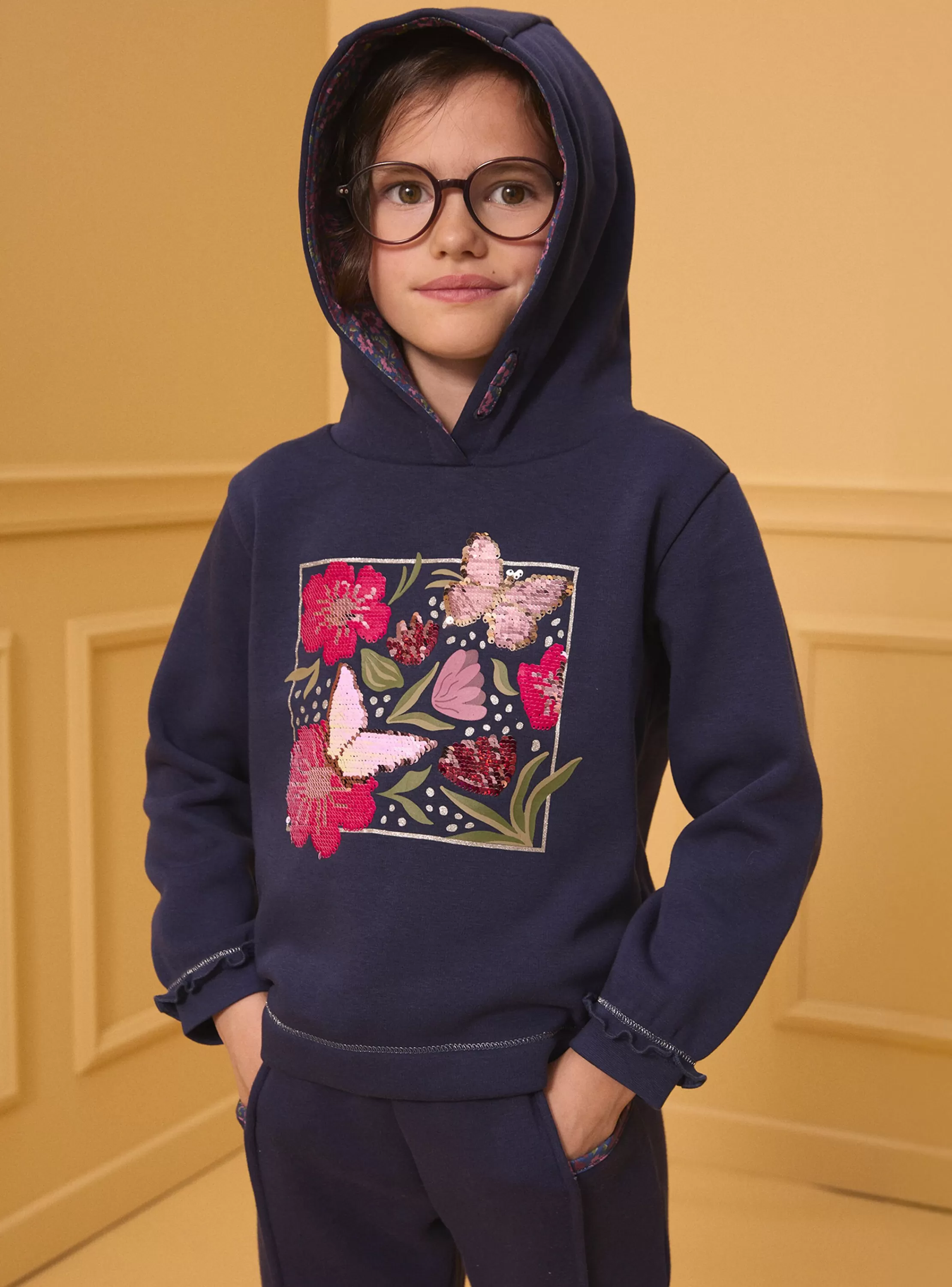 Fashion Sergent Major Haut de jogging à sequins reversibles