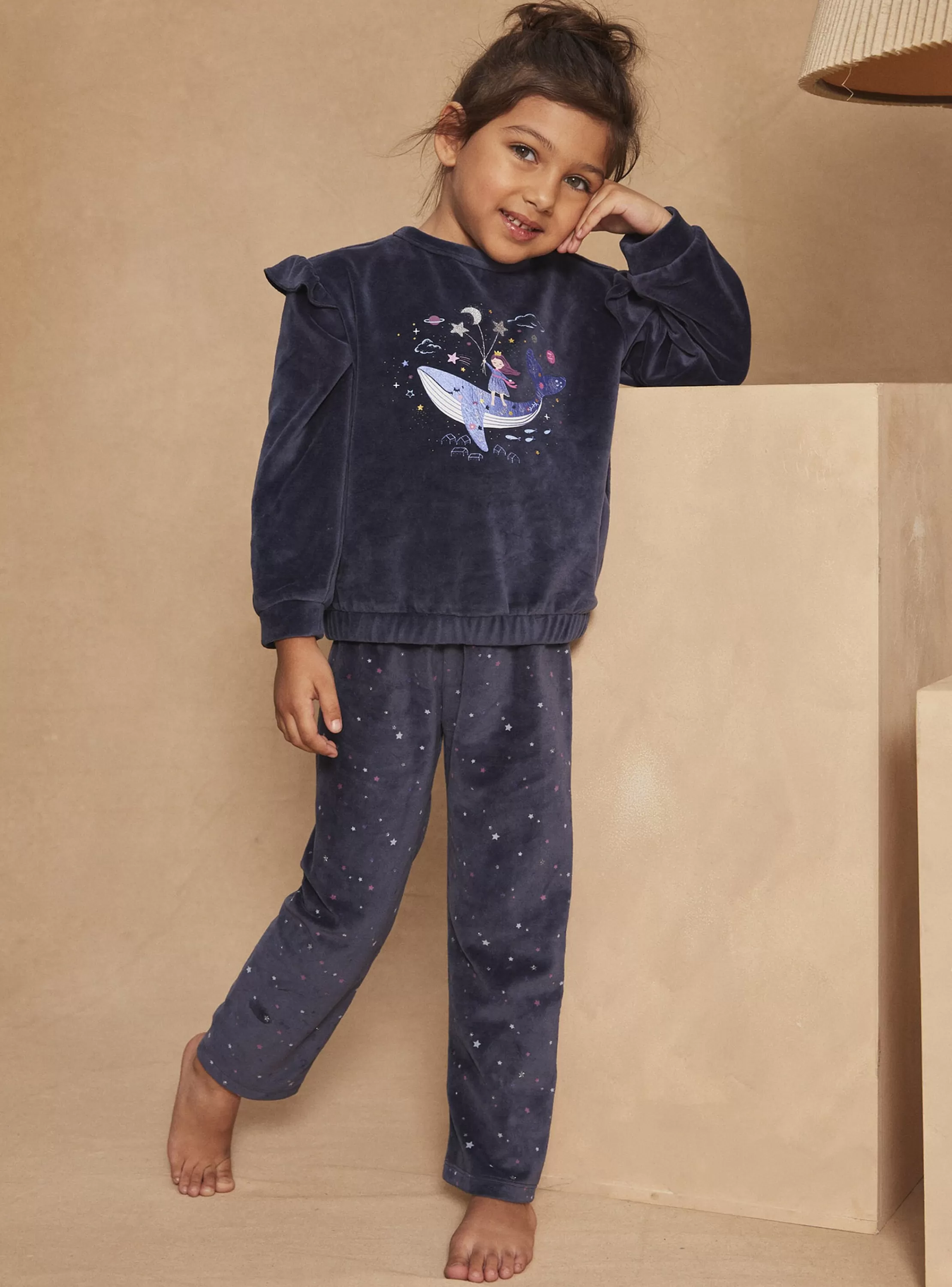 Shop Sergent Major Haut et bas de pyjama bleu nuit