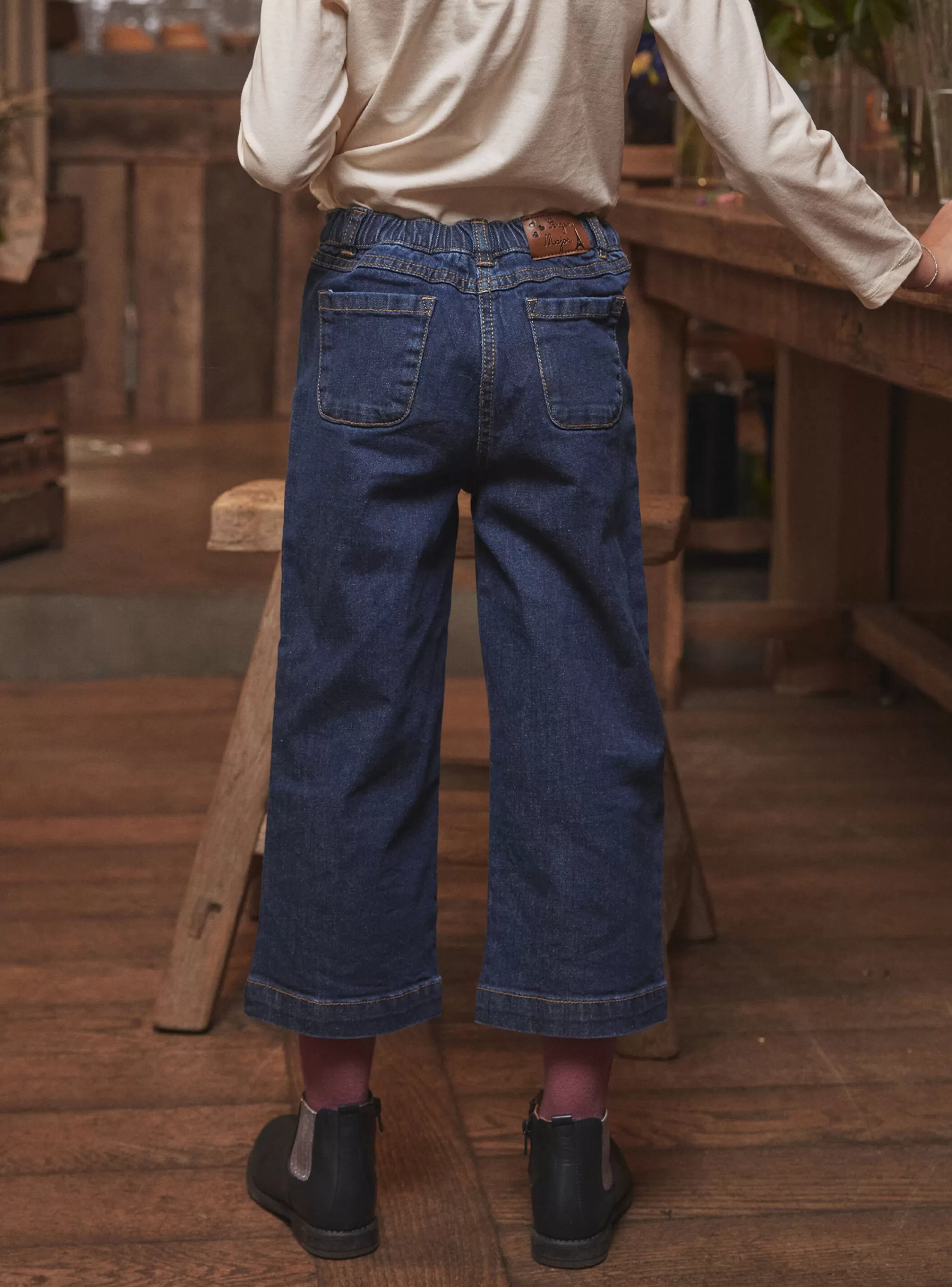 Cheap Sergent Major Jeans wide leg brodé
