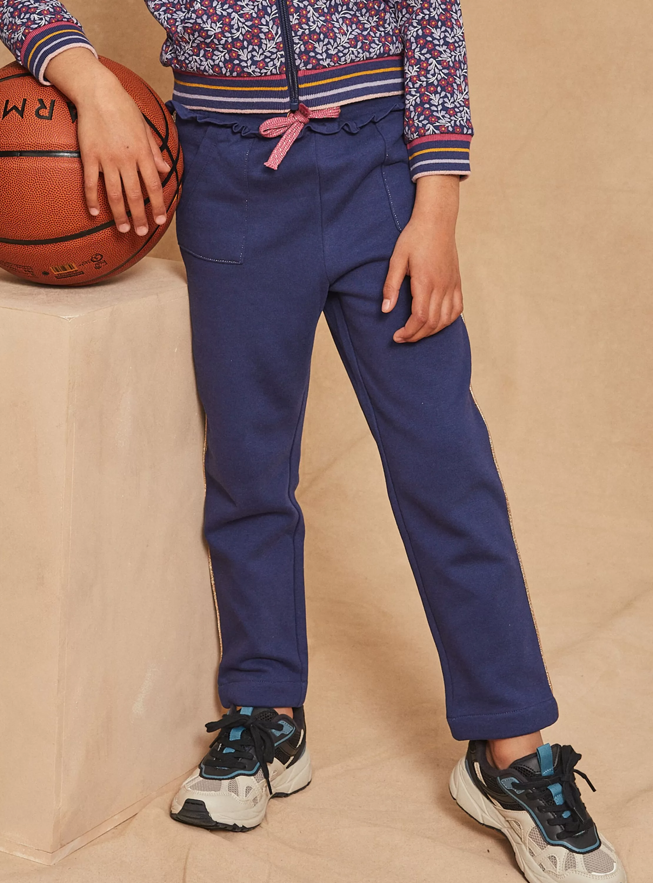 Online Sergent Major Jogging bleu marine et rose