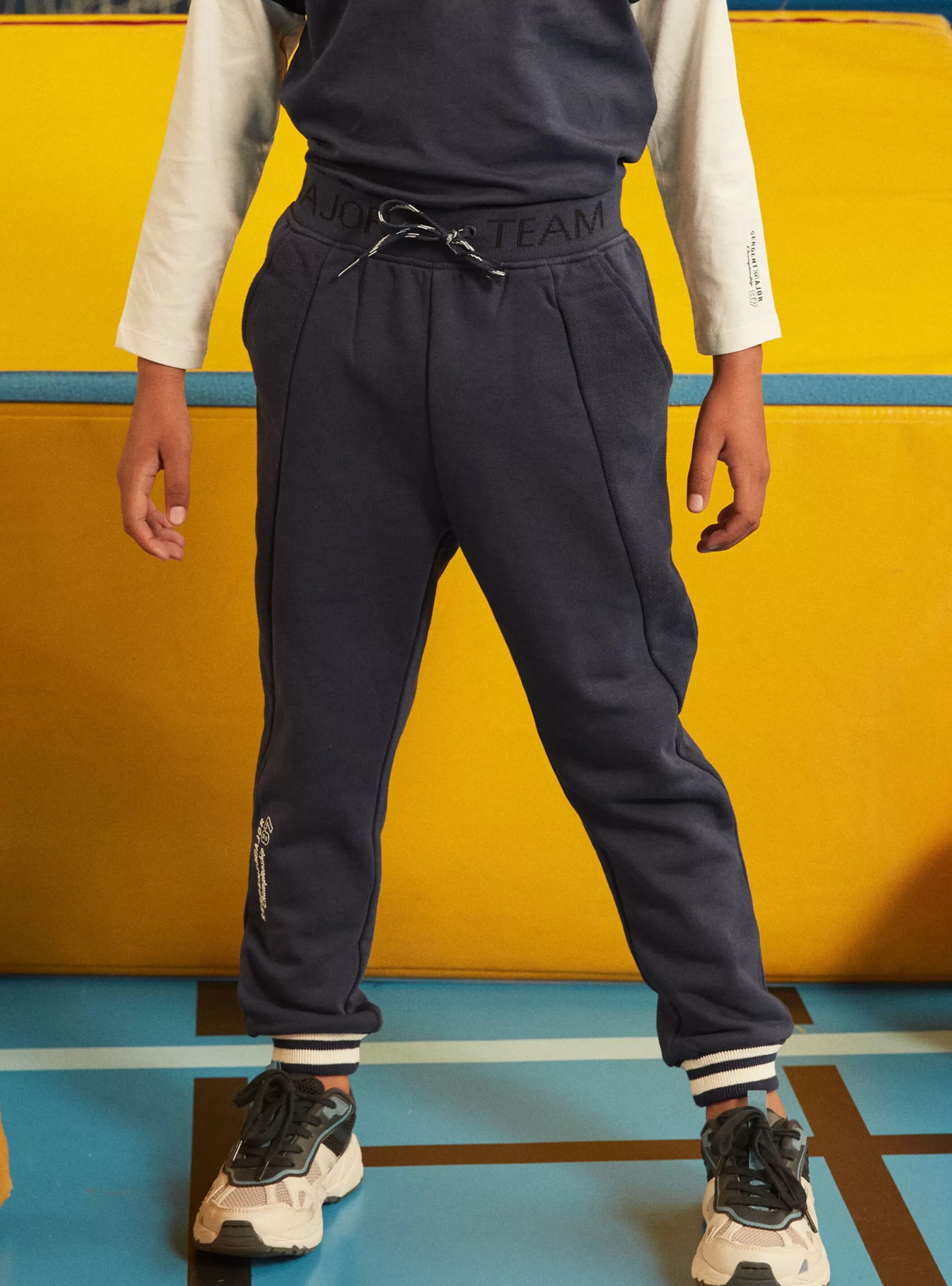 Flash Sale Sergent Major Jogging en molleton gratté Bleu