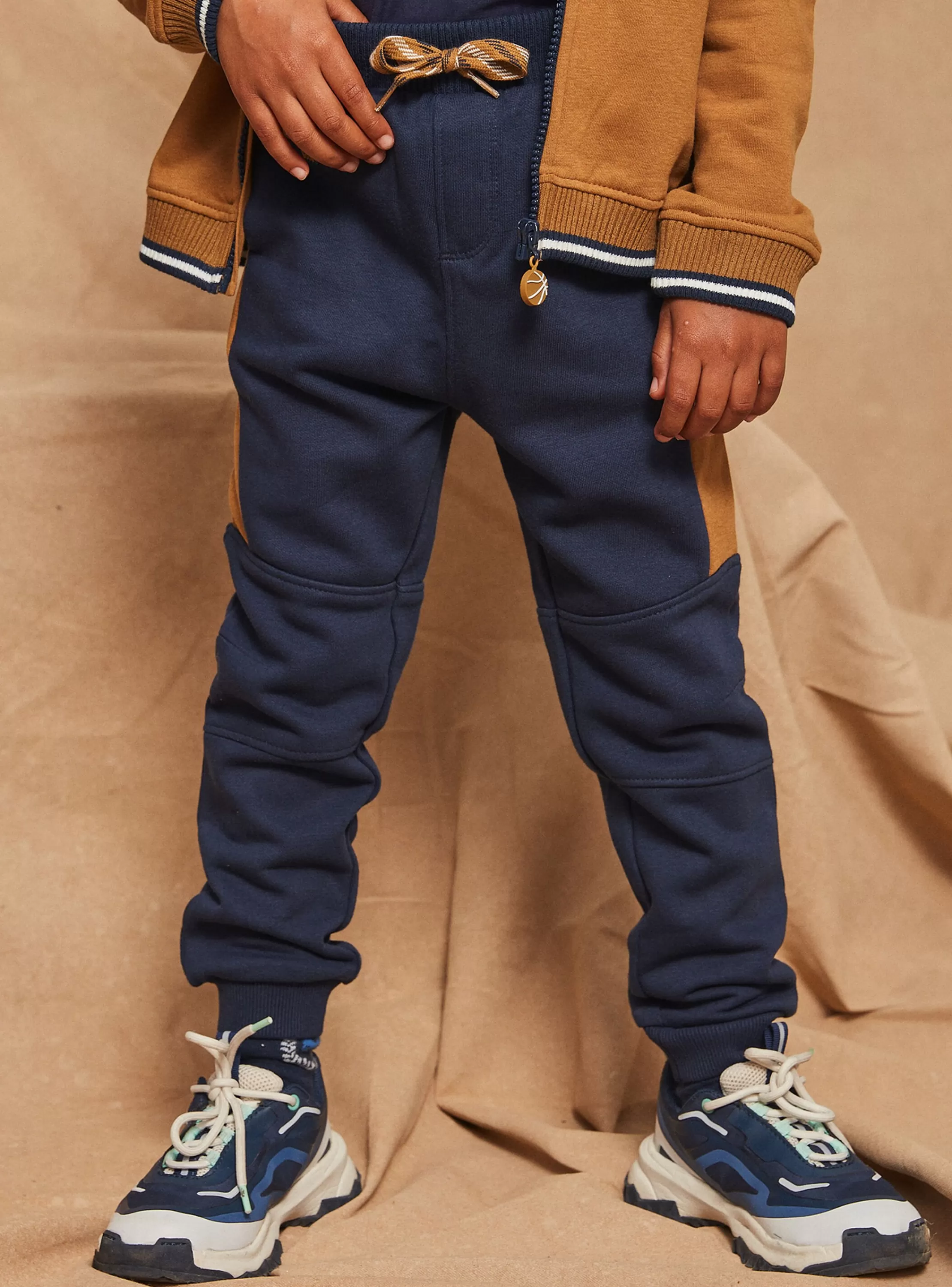 Fashion Sergent Major Jogging marron et bleu marine