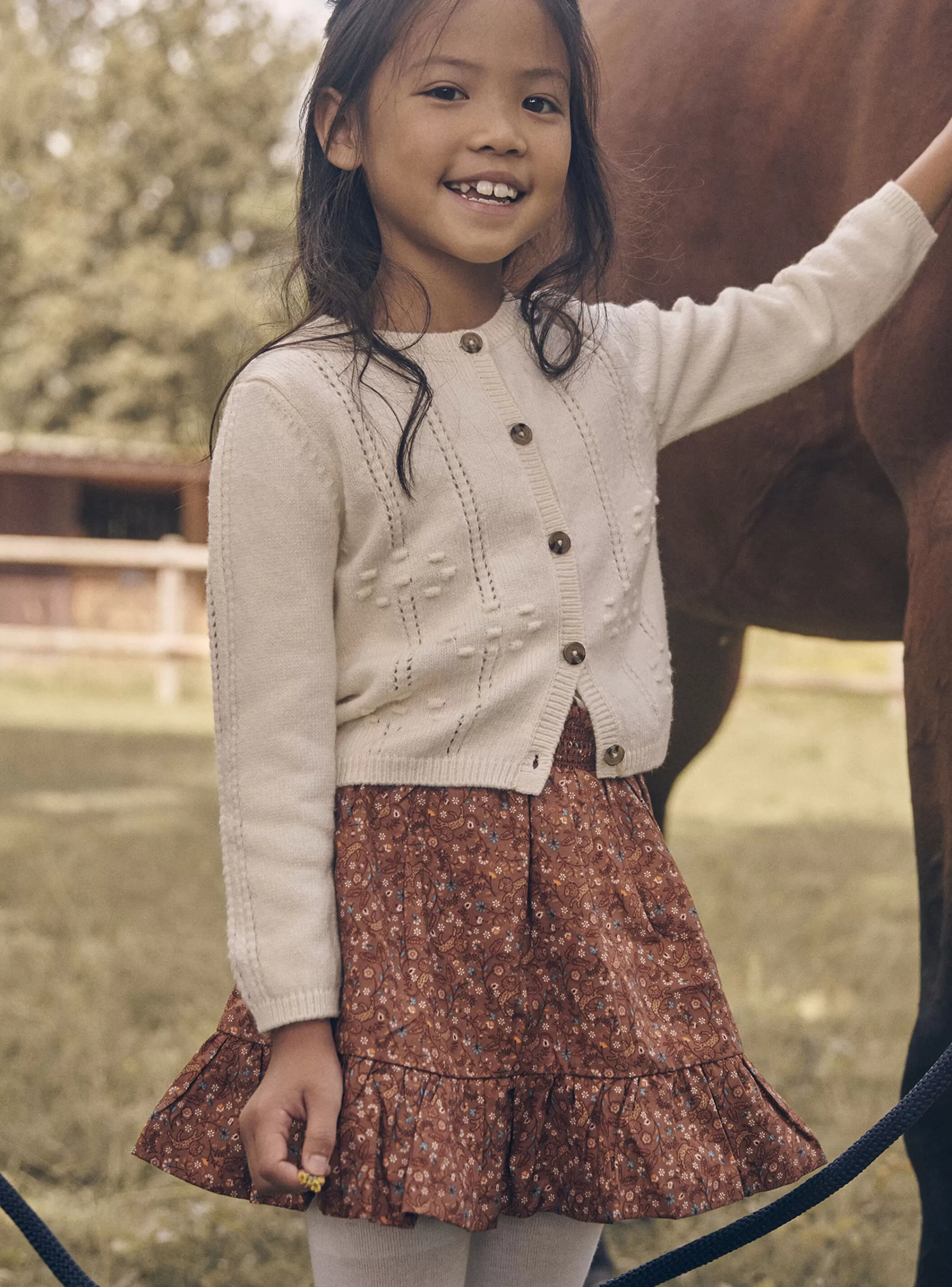 Flash Sale Sergent Major Jupe à volants cannelle à imprimé fleuri