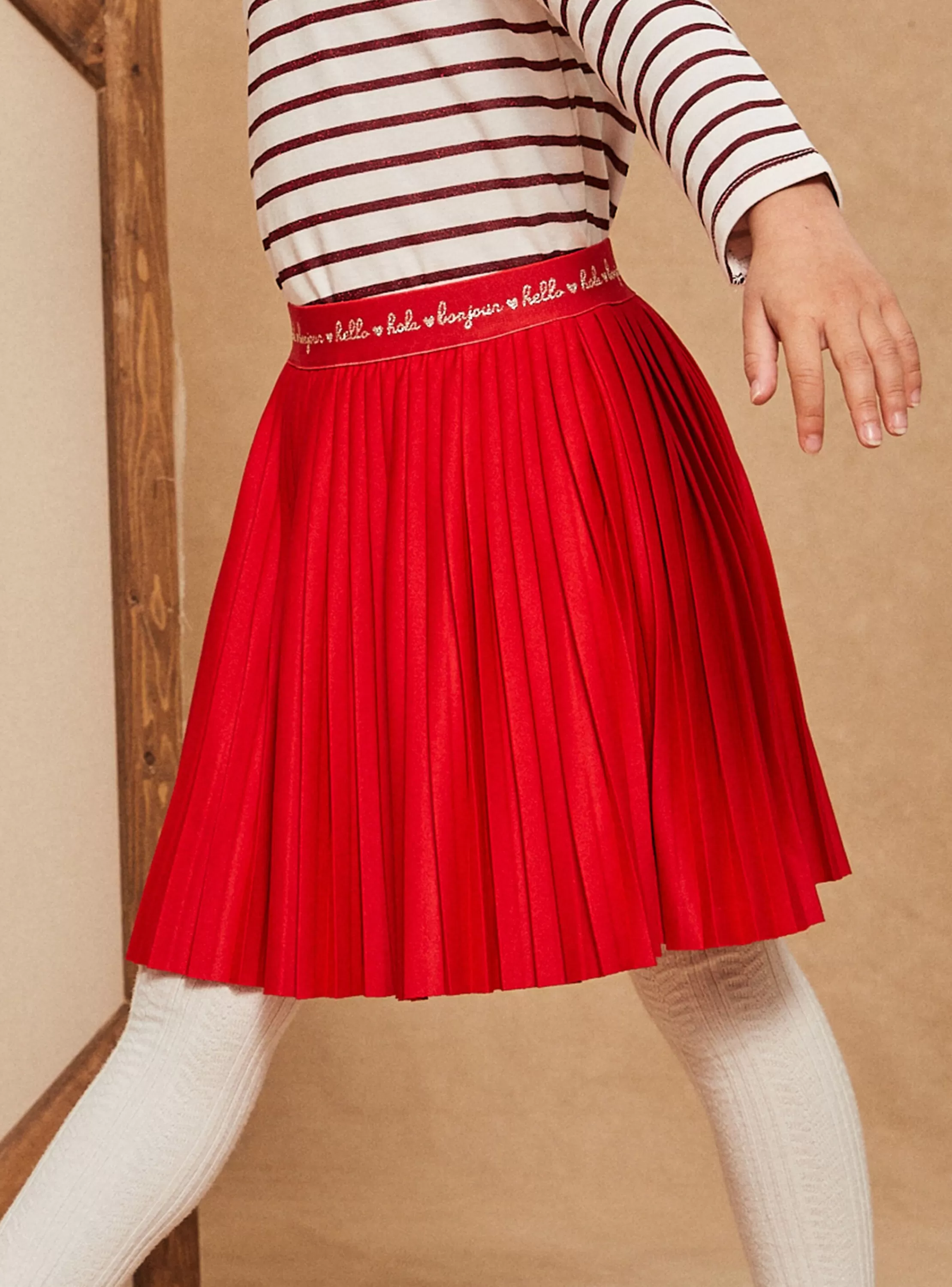 Cheap Sergent Major Jupe plisée en jersey rouge