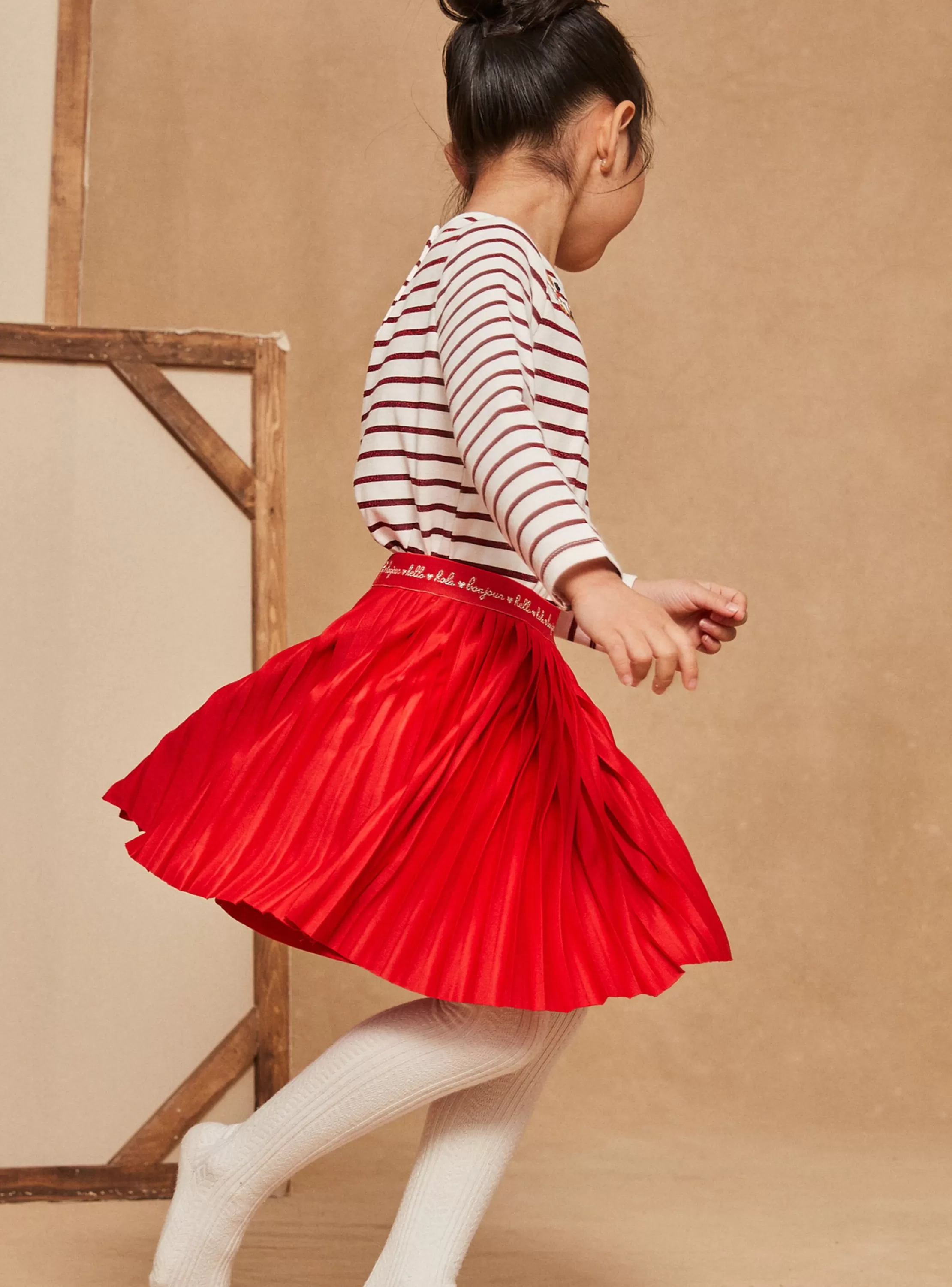 Cheap Sergent Major Jupe plisée en jersey rouge