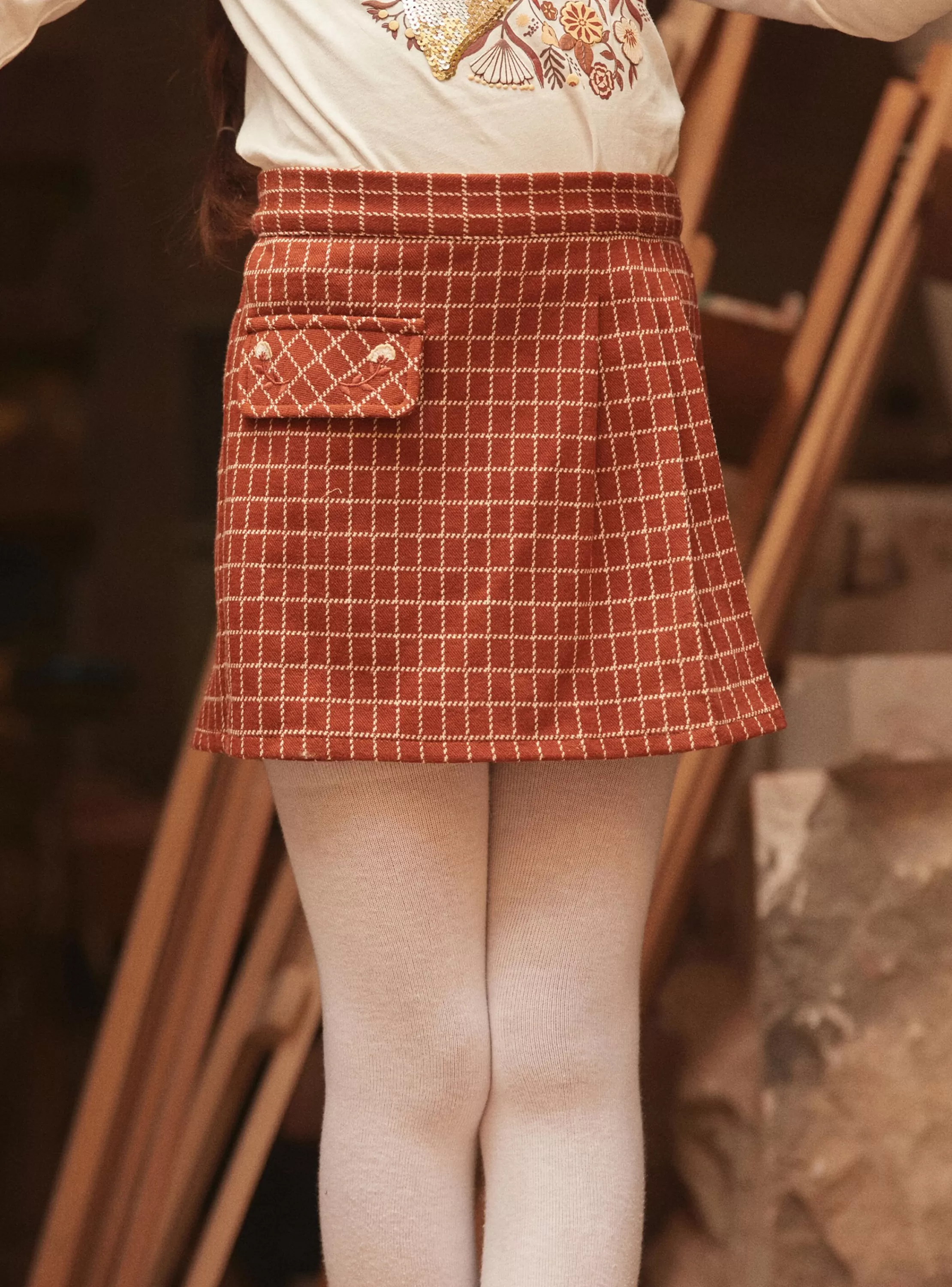 Sale Sergent Major Jupe-Short à carreaux