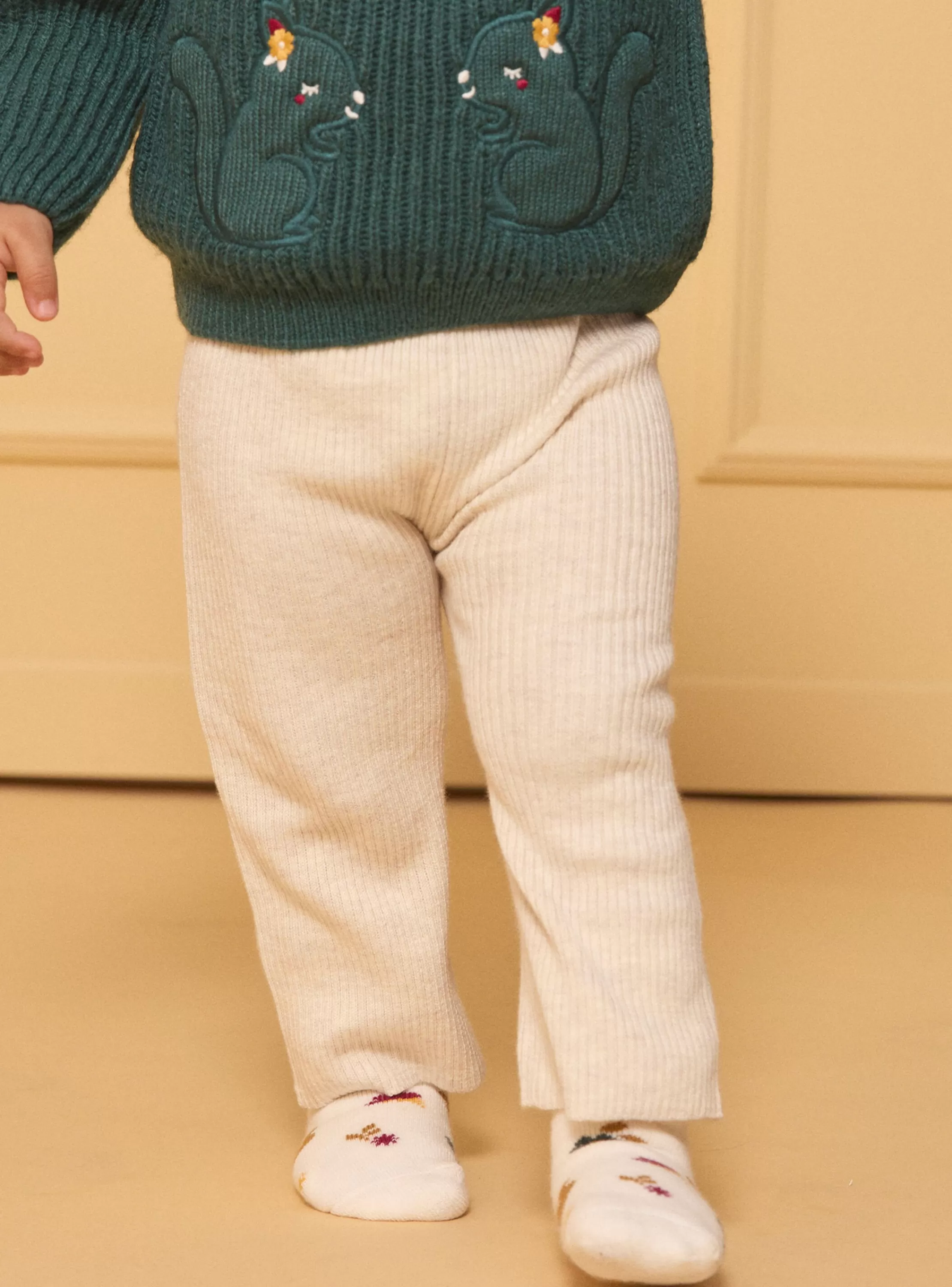 Fashion Sergent Major Legging flare côtelé