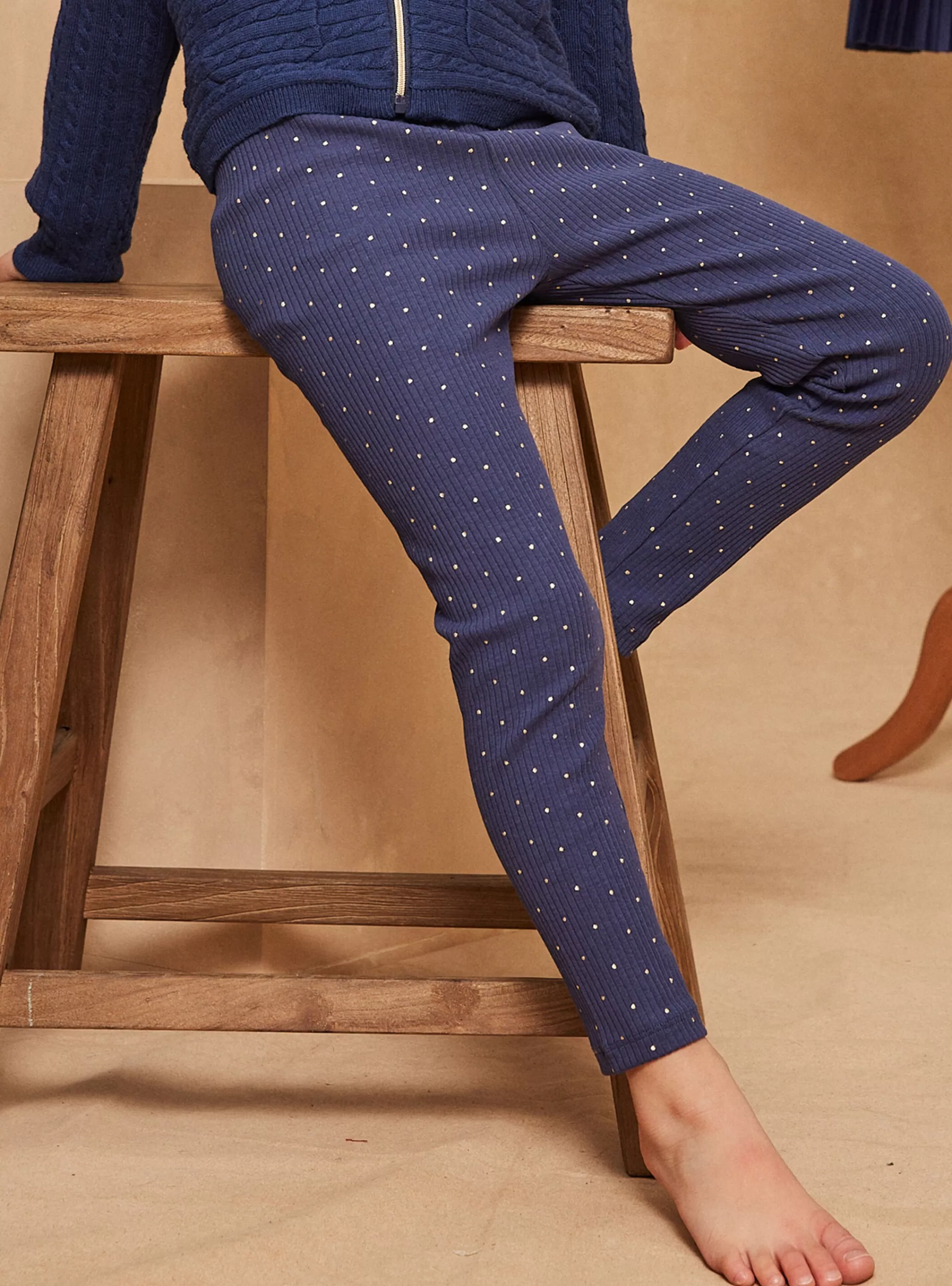 Outlet Sergent Major 2 leggings jaune et bleu marine