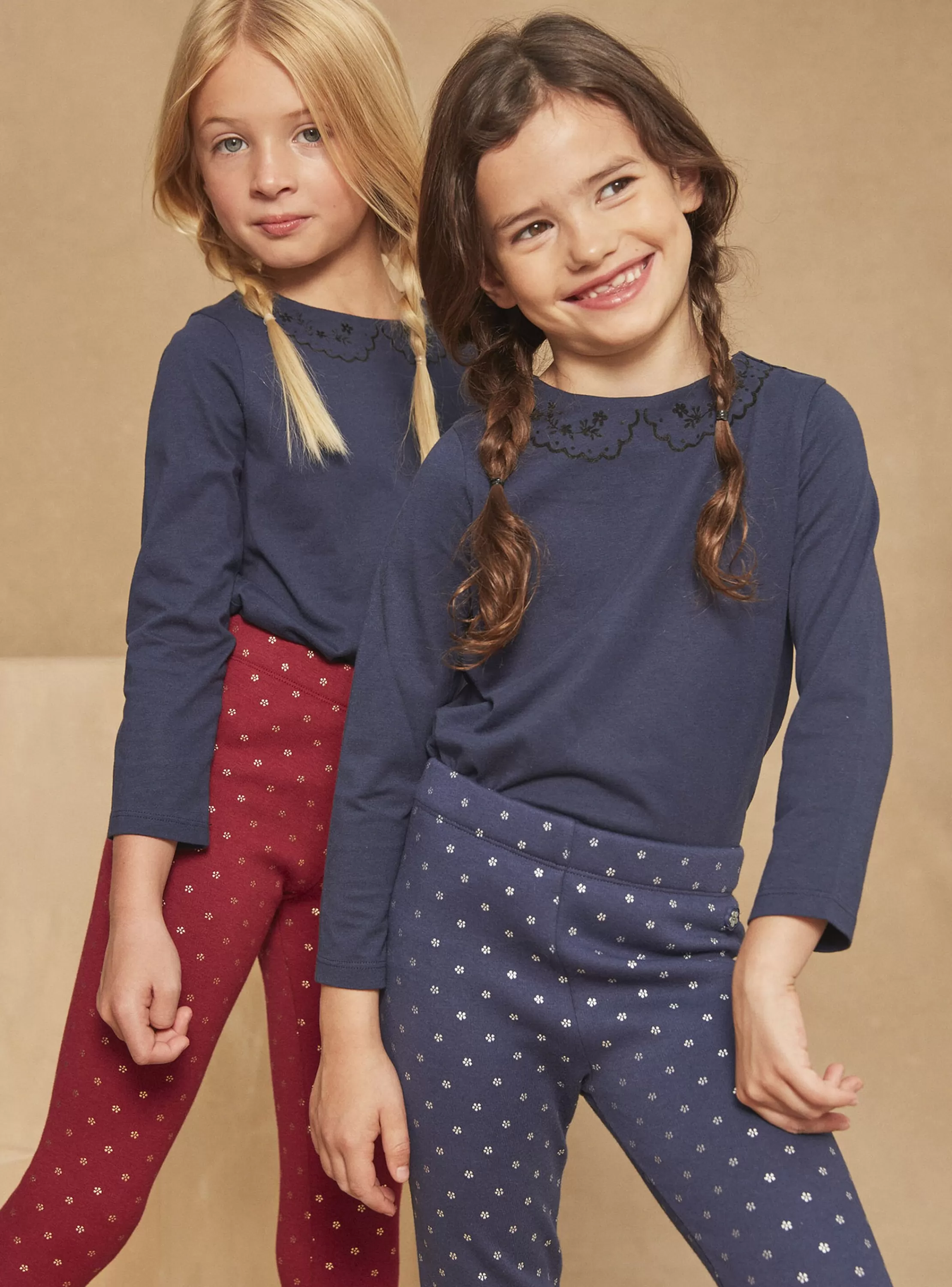 Discount Sergent Major 2 leggings rouges et bleu marine