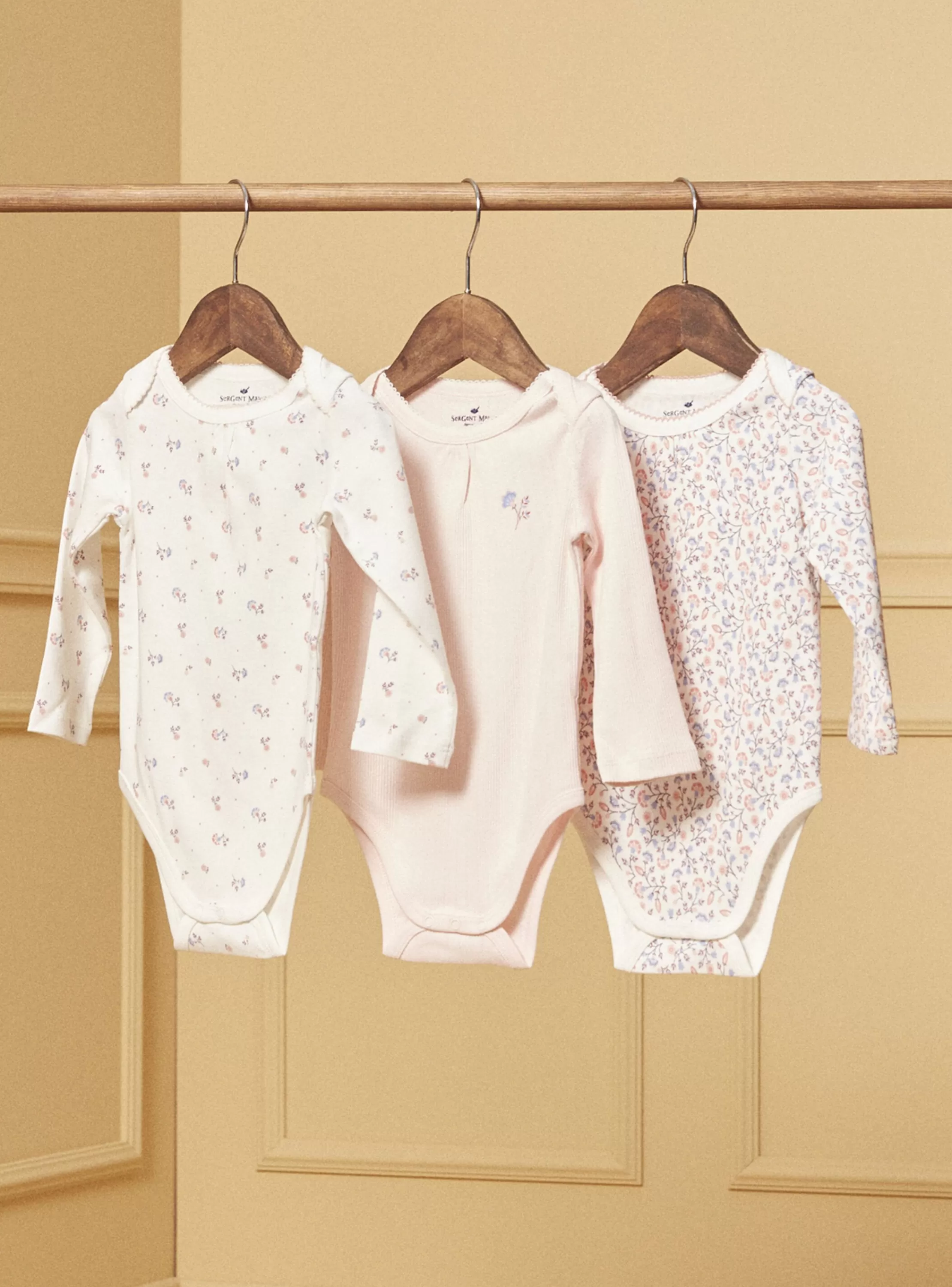 Shop Sergent Major Lot de 3 bodies manches longues