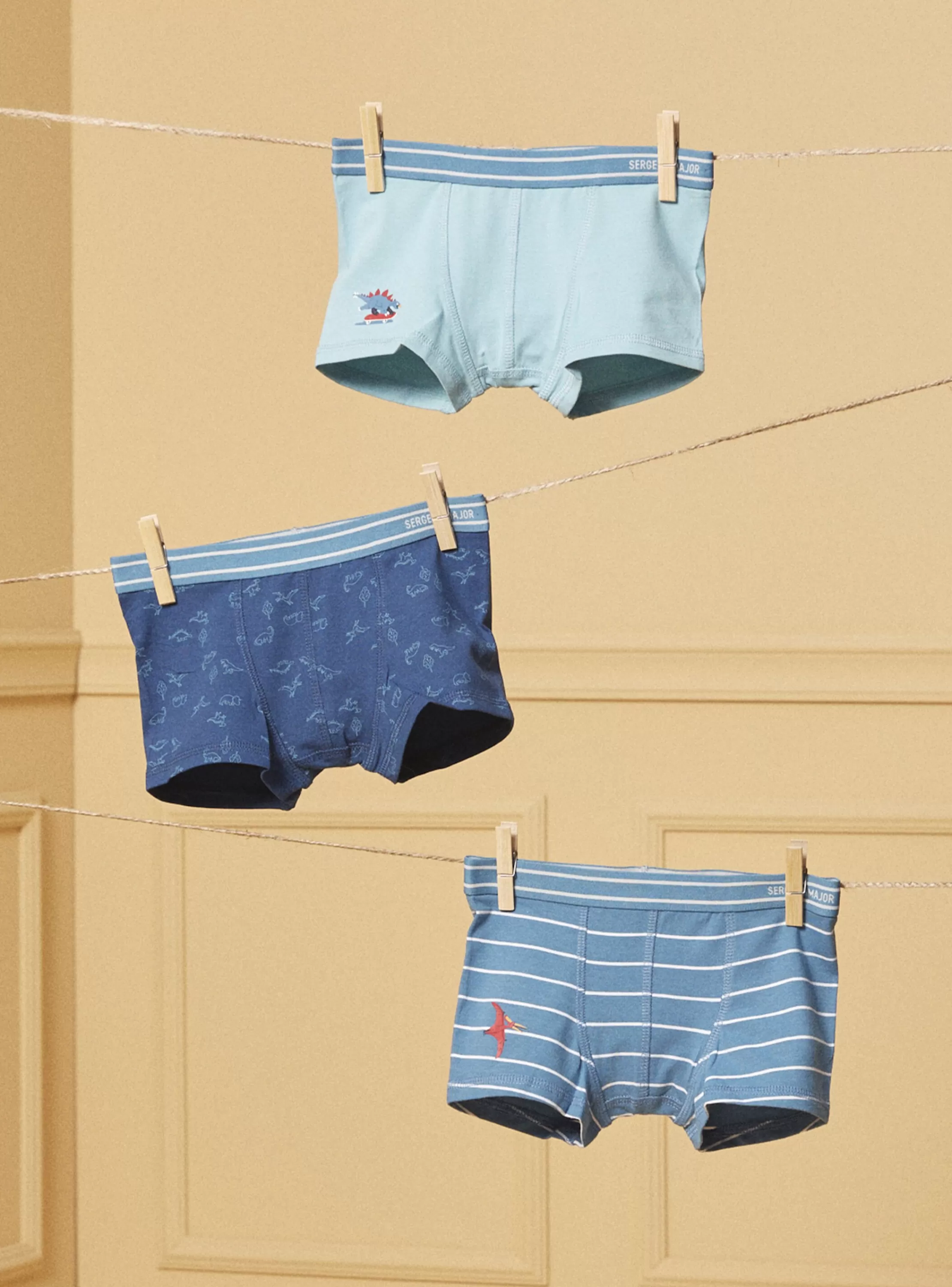 Online Sergent Major Lot de 3 boxers Dino