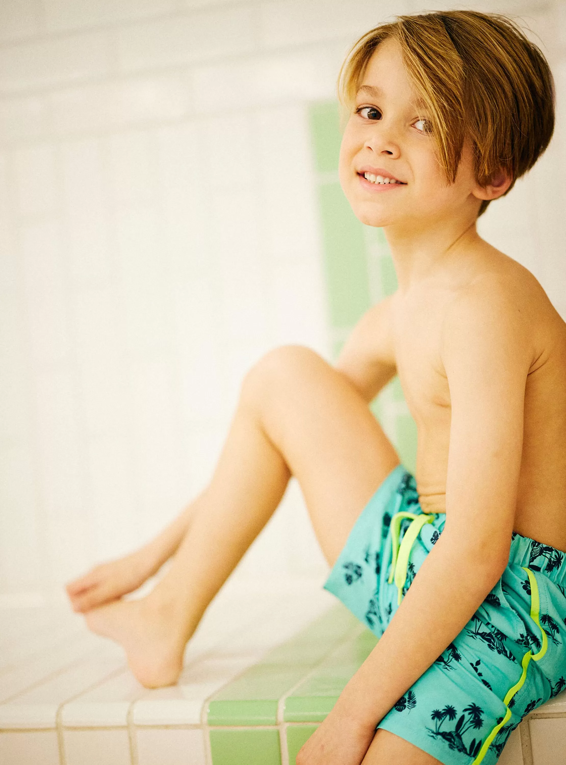 Best Sergent Major Maillot de bain turquoise enfant garçon