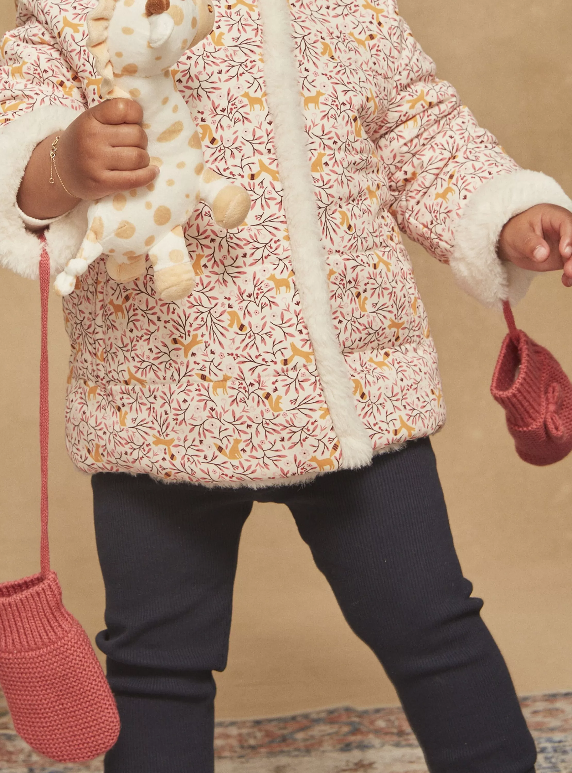Cheap Sergent Major Moufles rose en tricot