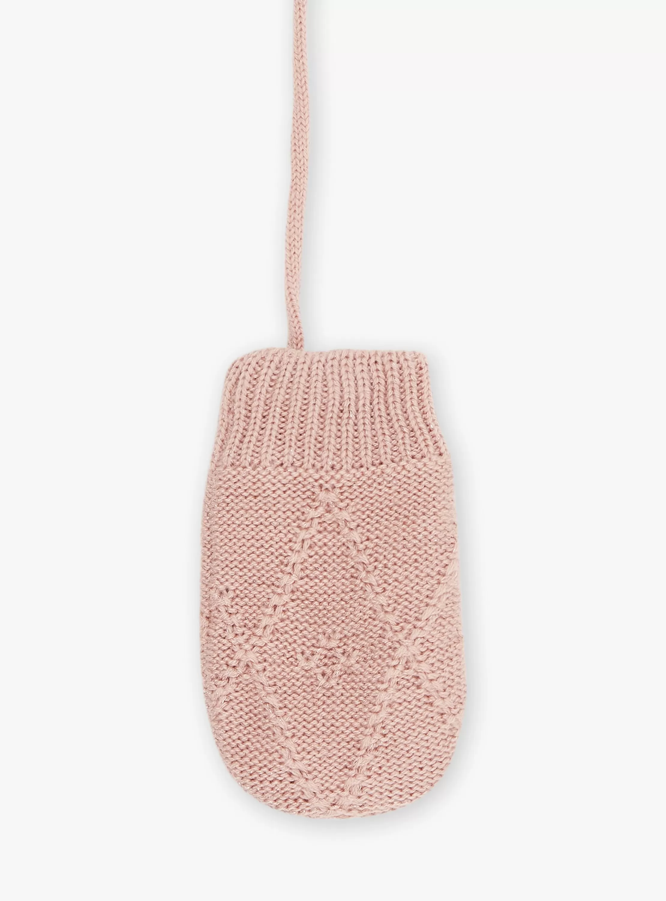 Flash Sale Sergent Major Moufles roses en tricot torsadé