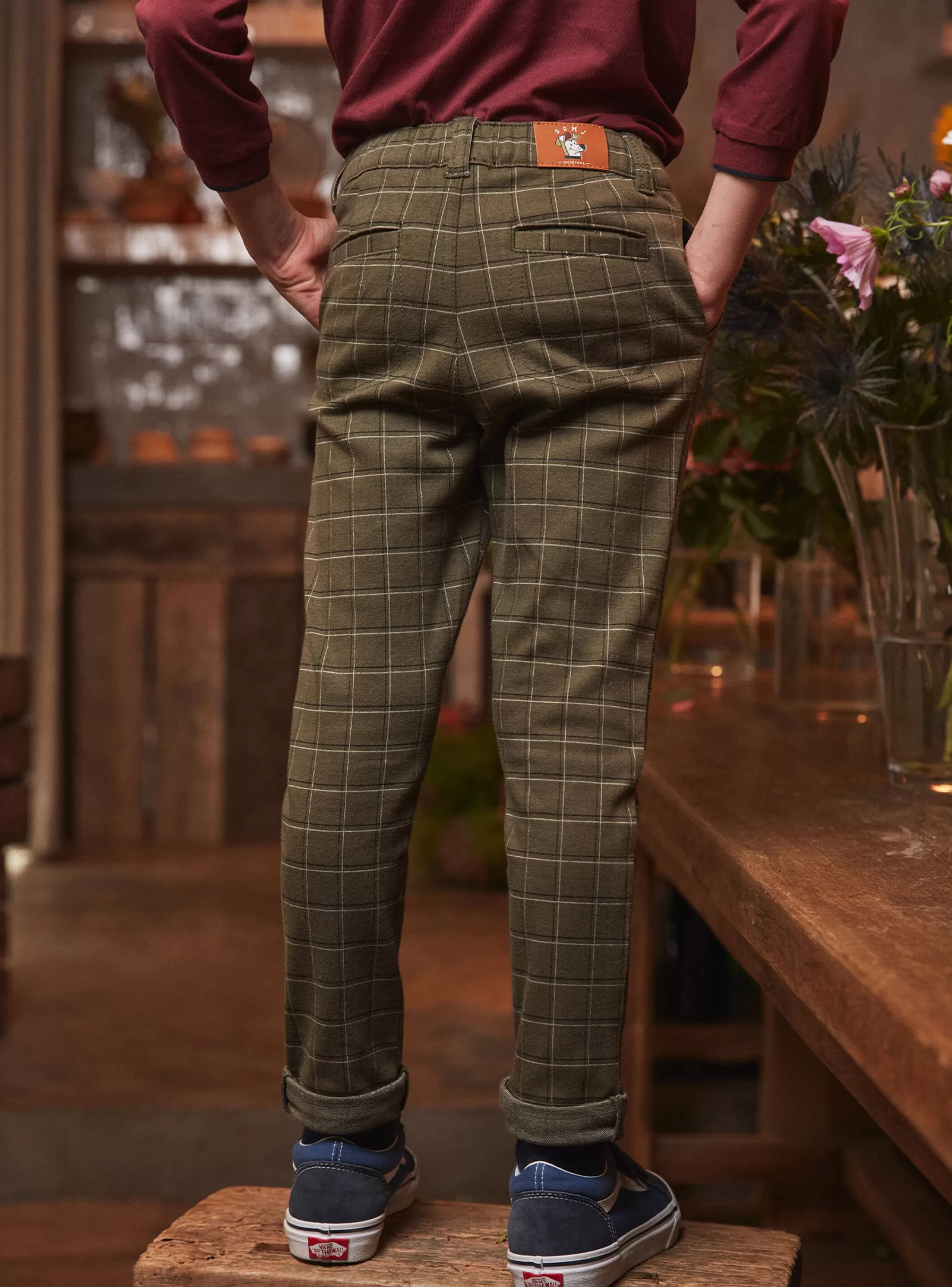 Sale Sergent Major Pantalon à carreaux