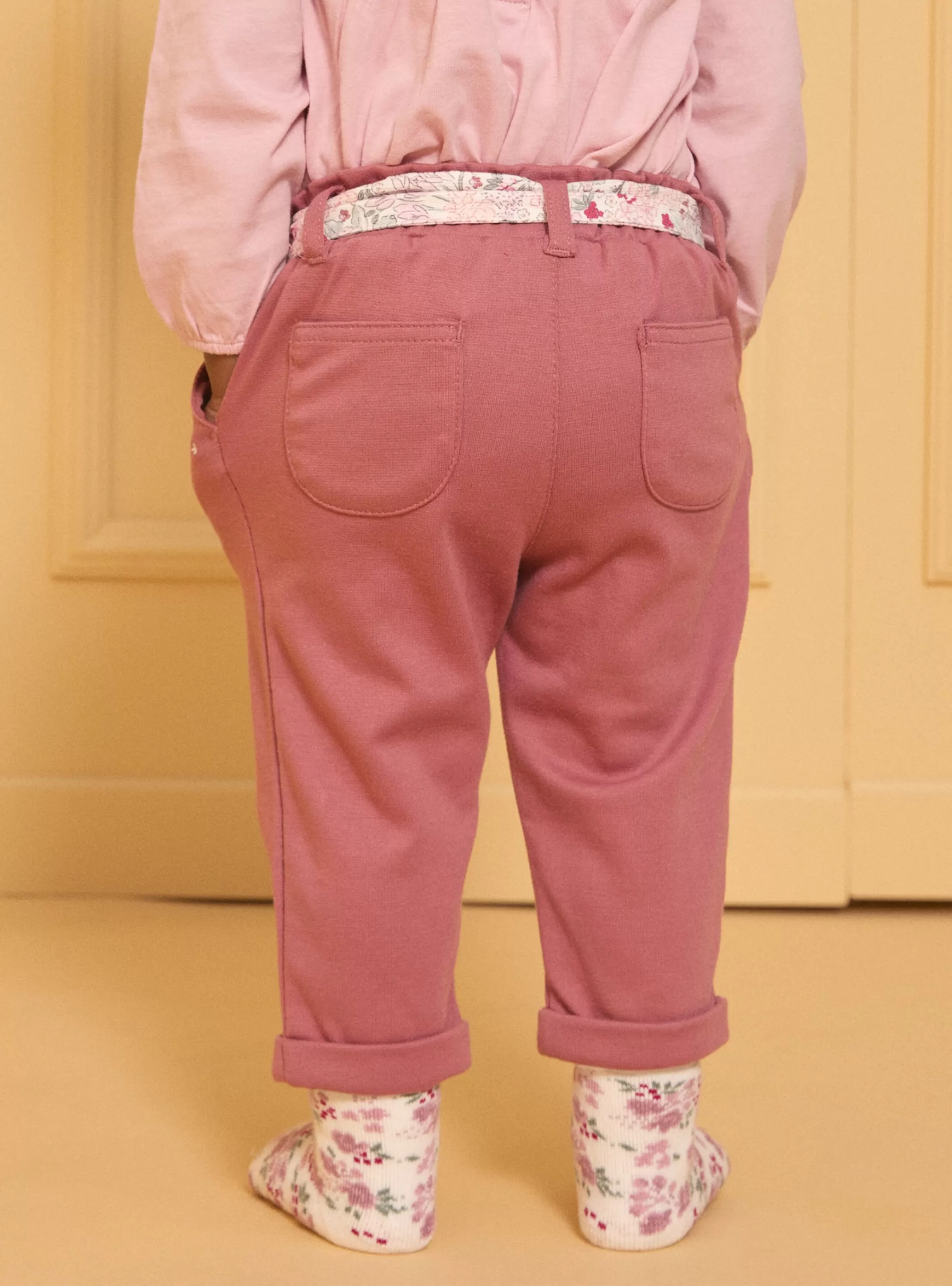 Clearance Sergent Major Pantalon avec ceinture fleuri